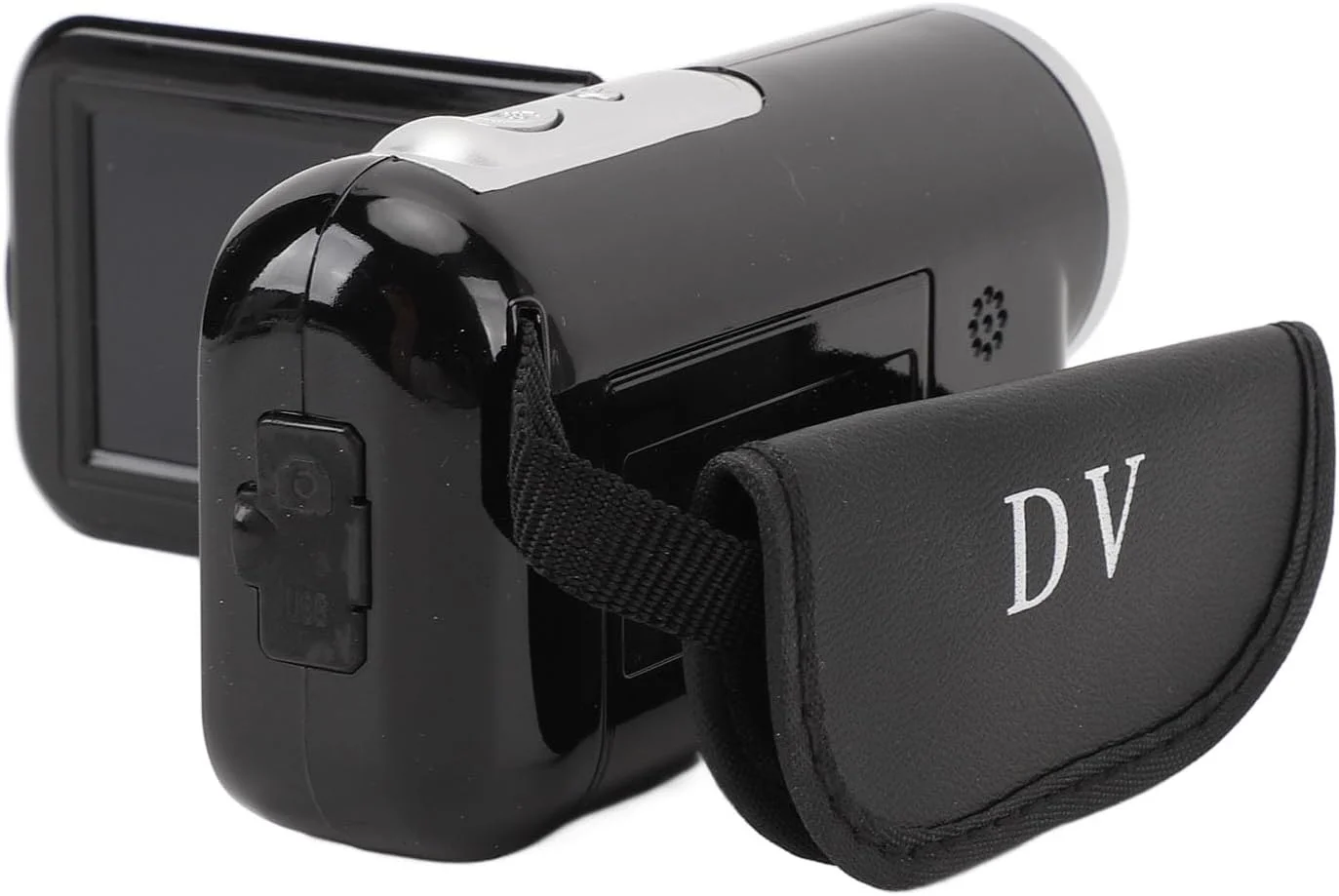 دوربین فیلمبرداری 16 مگاپیکسل 1080P با زوم دیجیتال 16 برابر، صفحه نمایش 2.0 اینچی چرخان، ضد لرزش، پورت USB، مناسب برای سفر، ثبت خاطرات، عروسی، سبک و چند منظوره