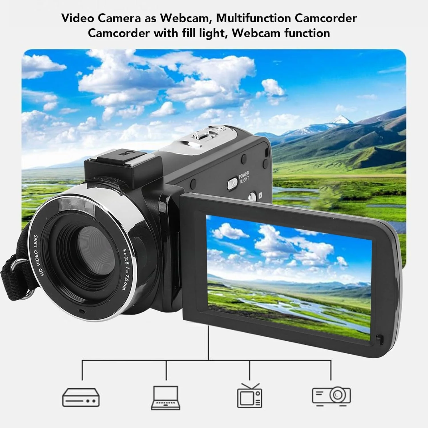 دوربین فیلمبرداری دوربین دیجیتال، 2.7K 48MP صفحه نمایش چرخان 3.0 اینچی زوم دیجیتال 16X، دوربین فیلمبرداری دستی DV برای مسافرت دوربین فیلمبرداری دوربین دیجیتال، 2.7K 48MP صفحه نمایش چرخان 3.0 اینچی زوم دیجیتال 16X، دوربین فیلمبرداری دستی DV برای مسافرت