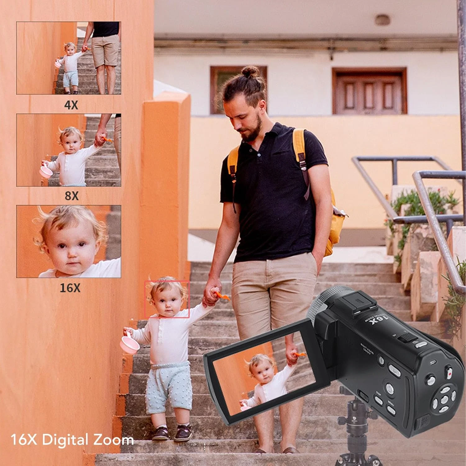 دوربین فیلمبرداری، دوربین دیجیتال ضبط کننده تصویر فول اچ دی 1080P 30FPS 30MP، صفحه نمایش 3.0 اینچی TFT LCD با زوم دیجیتال 16X، دید در شب مادون قرمز، با نور پرکننده دوربین فیلمبرداری، دوربین دیجیتال ضبط کننده تصویر فول اچ دی 1080P 30FPS 30MP، صفحه نمایش 3.0 اینچی TFT LCD با زوم دیجیتال 16X، دید در شب مادون قرمز، با نور پرکننده