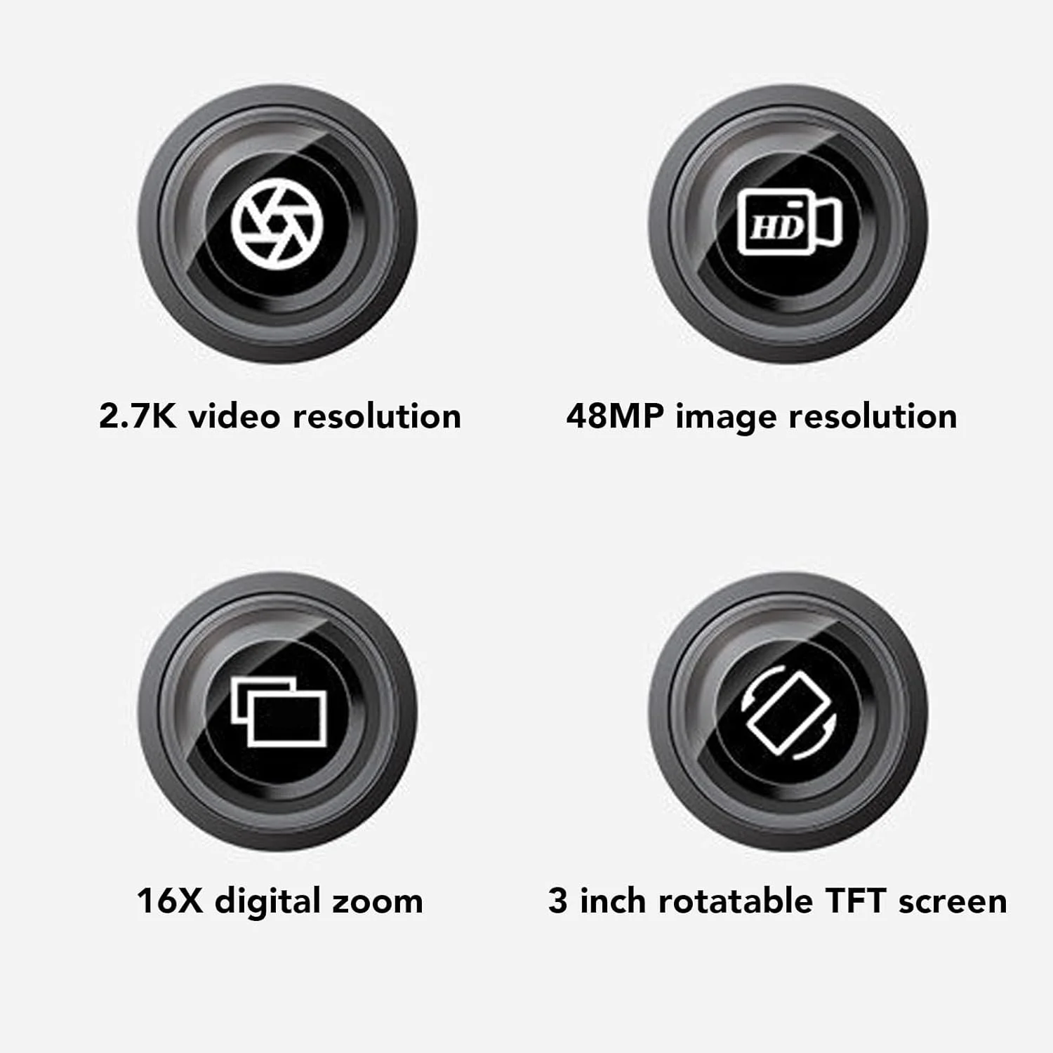 دوربین فیلمبرداری دوربین دیجیتال، 2.7K 48MP صفحه نمایش چرخان 3.0 اینچی زوم دیجیتال 16X، دوربین فیلمبرداری دستی DV برای مسافرت دوربین فیلمبرداری دوربین دیجیتال، 2.7K 48MP صفحه نمایش چرخان 3.0 اینچی زوم دیجیتال 16X، دوربین فیلمبرداری دستی DV برای مسافرت