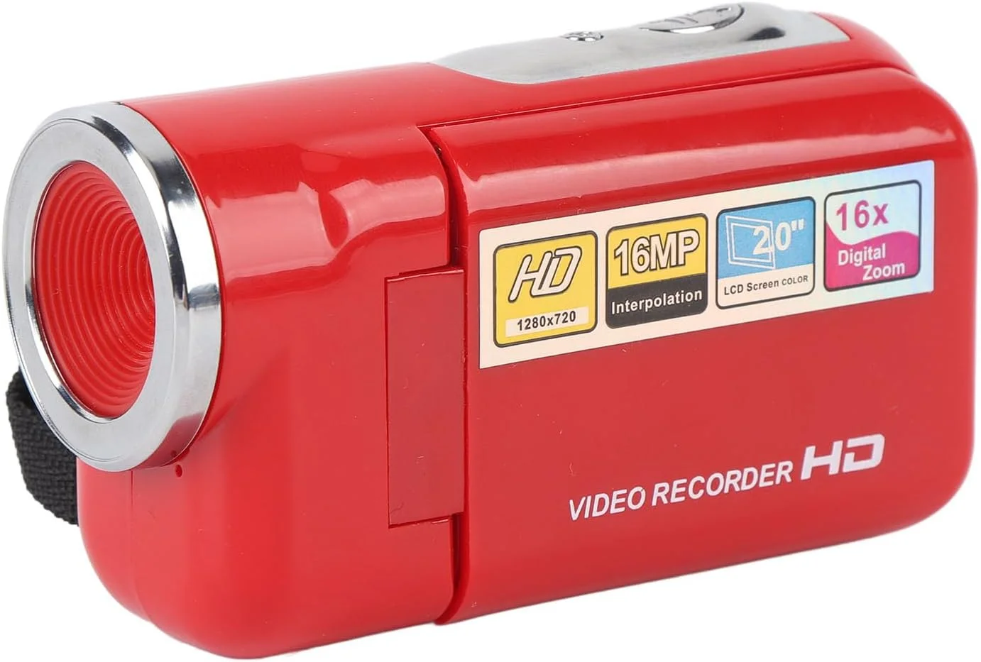 دوربین فیلمبرداری زوم 16 برابر 16 مگاپیکسلی کودکانه با صفحه نمایش رنگی 2 اینچی TFT، دوربین فیلمبرداری، ضبط کننده دوربین وبلاگ برای کودکان نوجوانان و دانش آموزان (64 گیگابایت)