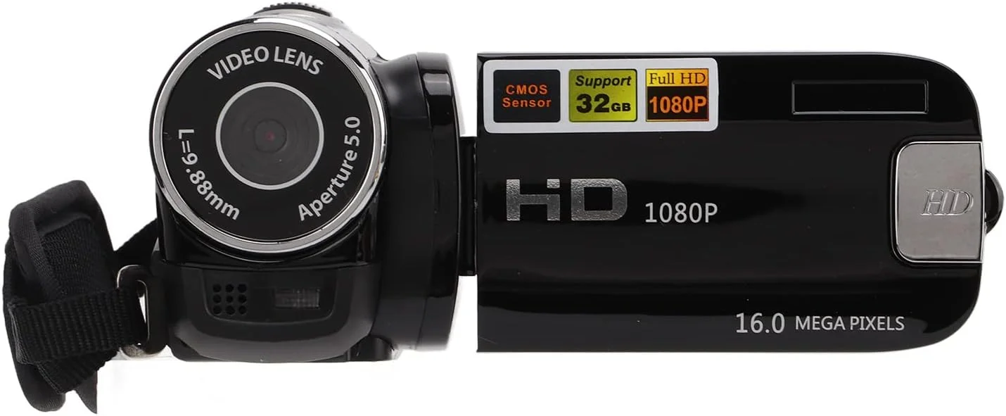 دوربین فیلمبرداری 4K، صفحه نمایش 2.7 اینچی LCD، چرخش 270 درجه، زوم 16X، رابط USB، فلاش داخلی، 0.9 پوند، با رابط پیچ 1/4 اینچی، باتری لیتیومی 1020mAh (مشکی) دوربین فیلمبرداری 4K، صفحه نمایش 2.7 اینچی LCD، چرخش 270 درجه، زوم 16X، رابط USB، فلاش داخلی، 0.9 پوند، با رابط پیچ 1/4 اینچی، باتری لیتیومی 1020mAh (مشکی)