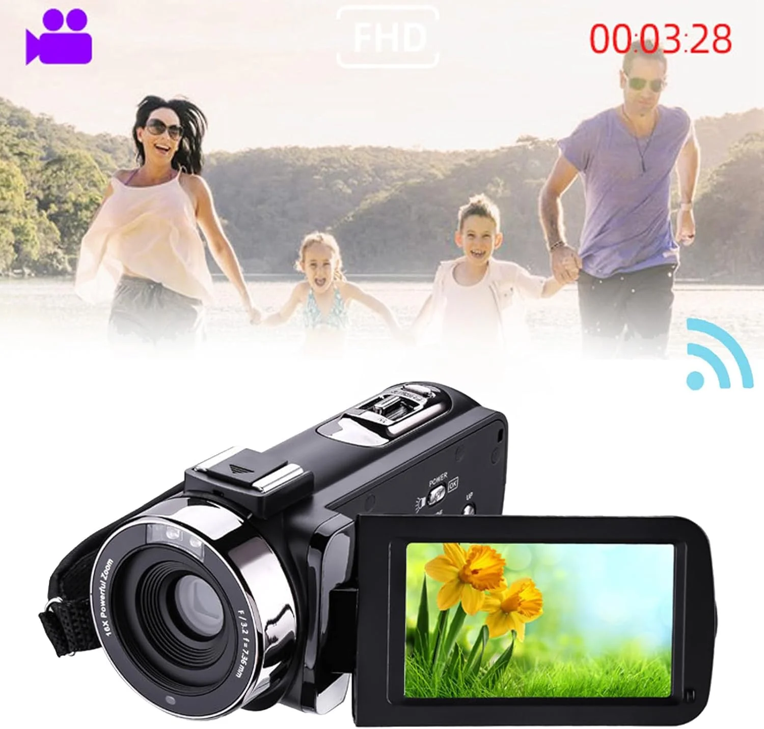دوربین فیلمبرداری، دوربین فیلمبرداری 1080P 30MP با زوم دیجیتال 18X، صفحه نمایش چرخان 3.0 اینچی و کنترلر نور پرکننده، پشتیبانی تا 128 گیگابایت دوربین فیلمبرداری، دوربین فیلمبرداری 1080P 30MP با زوم دیجیتال 18X، صفحه نمایش چرخان 3.0 اینچی و کنترلر نور پرکننده، پشتیبانی تا 128 گیگابایت