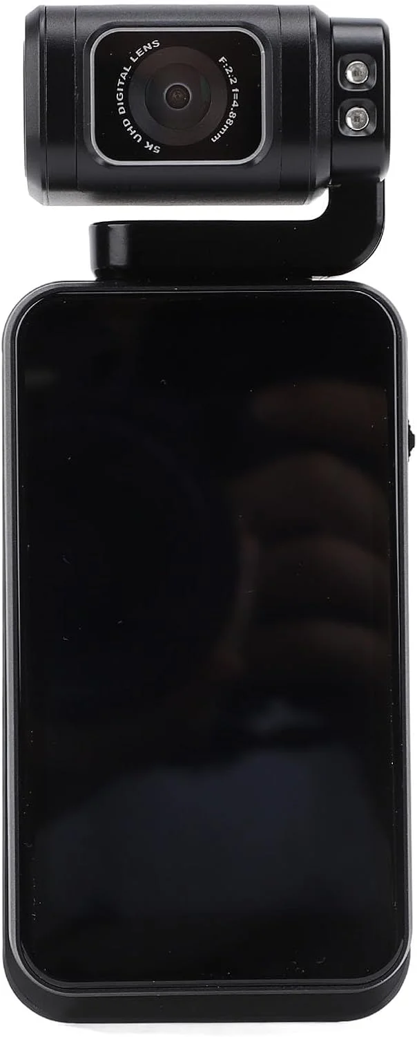 دوربین فیلمبرداری 5K، دوربین ولاگ دستی 48 مگاپیکسلی با صفحه نمایش 3.5 اینچی چرخان 120 درجه، دید در شب IR، زوم دیجیتال 10X به همراه کارت حافظه 32 گیگابایتی برای یوتیوب