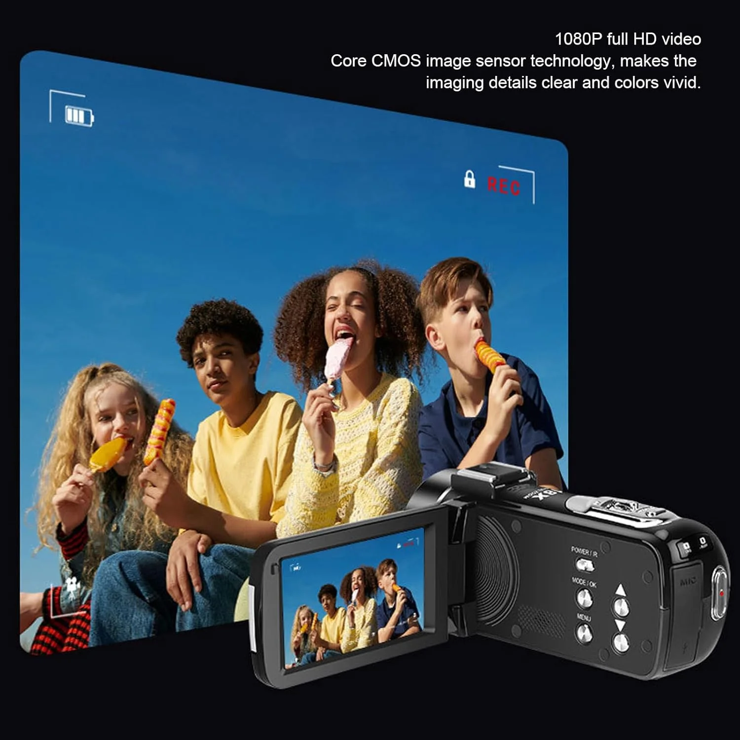 دوربین فیلمبرداری دیجیتال، دوربین فیلمبرداری زوم 18X با کیفیت 1080P 30MP با دید در شب مادون قرمز، صفحه نمایش 3.0 اینچی، تشخیص چهره و 2 باتری، برای پخش زنده یوتیوب (مشکی) دوربین فیلمبرداری دیجیتال، دوربین فیلمبرداری زوم 18X با کیفیت 1080P 30MP با دید در شب مادون قرمز، صفحه نمایش 3.0 اینچی، تشخیص چهره و 2 باتری، برای پخش زنده یوتیوب (مشکی)