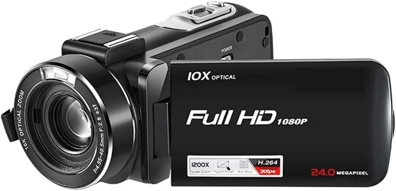 دوربین فیلمبرداری Z82 Full HD با زوم دیجیتال 10X، ضبط کننده دوربین با میکروفون، دوربین ولاگ چند منظوره برای ضبط ولاگ (رنگ: استاندارد)