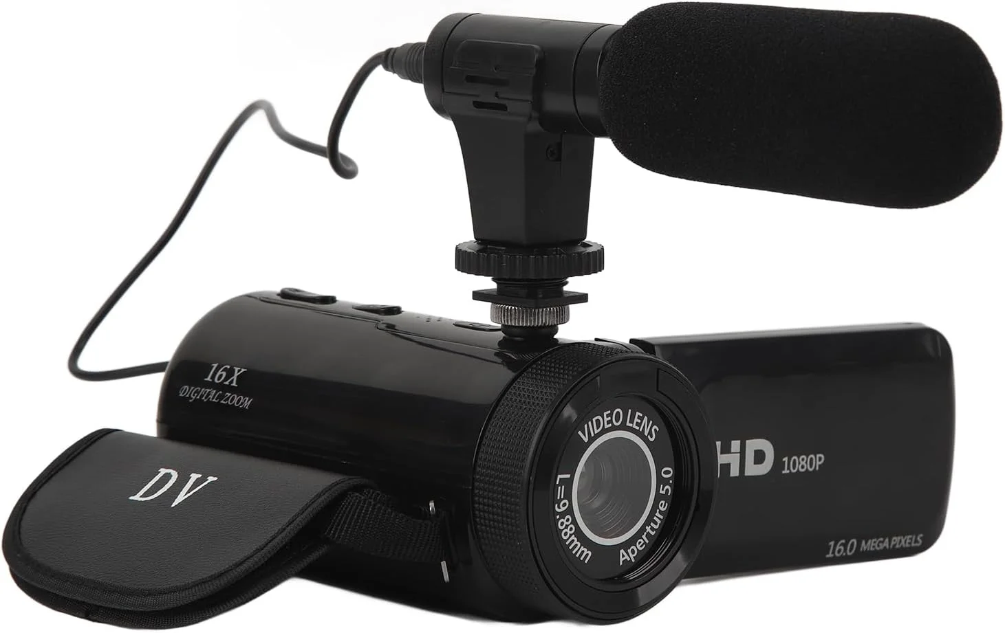 دوربین فیلمبرداری، دوربین فیلمبرداری فول اچ دی 1080P با صفحه لمسی 2.4 اینچی IPS، زوم 16 برابر دوربین فیلمبرداری دیجیتال 16 مگاپیکسلی با نور پرکننده برای یوتیوب