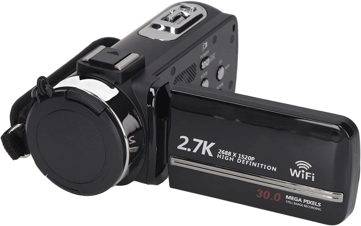 دوربین فیلمبرداری، دوربین ضبط ولاگ 2.7K 30M، دوربین فیلمبرداری با زوم دیجیتال 18 برابر و صفحه نمایش 3.0 اینچی IPS، دوربین فیلمبرداری دیجیتال WiFi با کنترل از راه دور