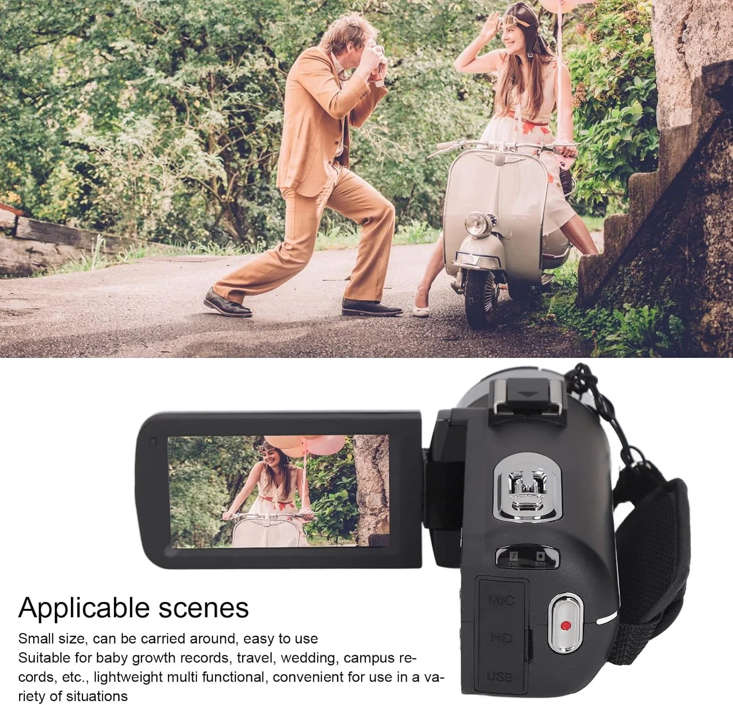 دوربین فیلمبرداری، دوربین ضبط ولاگ 2.7K 30M، دوربین فیلمبرداری با زوم دیجیتال 18 برابر و صفحه نمایش 3.0 اینچی IPS، دوربین فیلمبرداری دیجیتال WiFi با کنترل از راه دور دوربین فیلمبرداری، دوربین ضبط ولاگ 2.7K 30M، دوربین فیلمبرداری با زوم دیجیتال 18 برابر و صفحه نمایش 3.0 اینچی IPS، دوربین فیلمبرداری دیجیتال WiFi با کنترل از راه دور