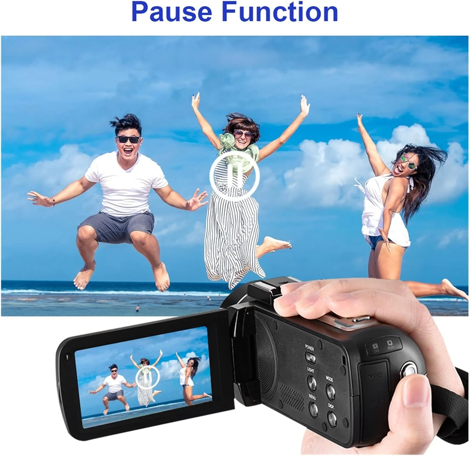 دوربین فیلمبرداری 2.7K، دوربین فیلمبرداری دیجیتال 30 مگاپیکسلی، دوربین ولاگینگ دیجیتال با صفحه نمایش چرخان 3.0 اینچی، دوربین فیلمبرداری چند منظوره با میکروفون (بسته: کارت SD 16 گیگابایتی، رنگ: سفید) دوربین فیلمبرداری 2.7K، دوربین فیلمبرداری دیجیتال 30 مگاپیکسلی، دوربین ولاگینگ دیجیتال با صفحه نمایش چرخان 3.0 اینچی، دوربین فیلمبرداری چند منظوره با میکروفون (بسته: کارت SD 16 گیگابایتی، رنگ: سفید)