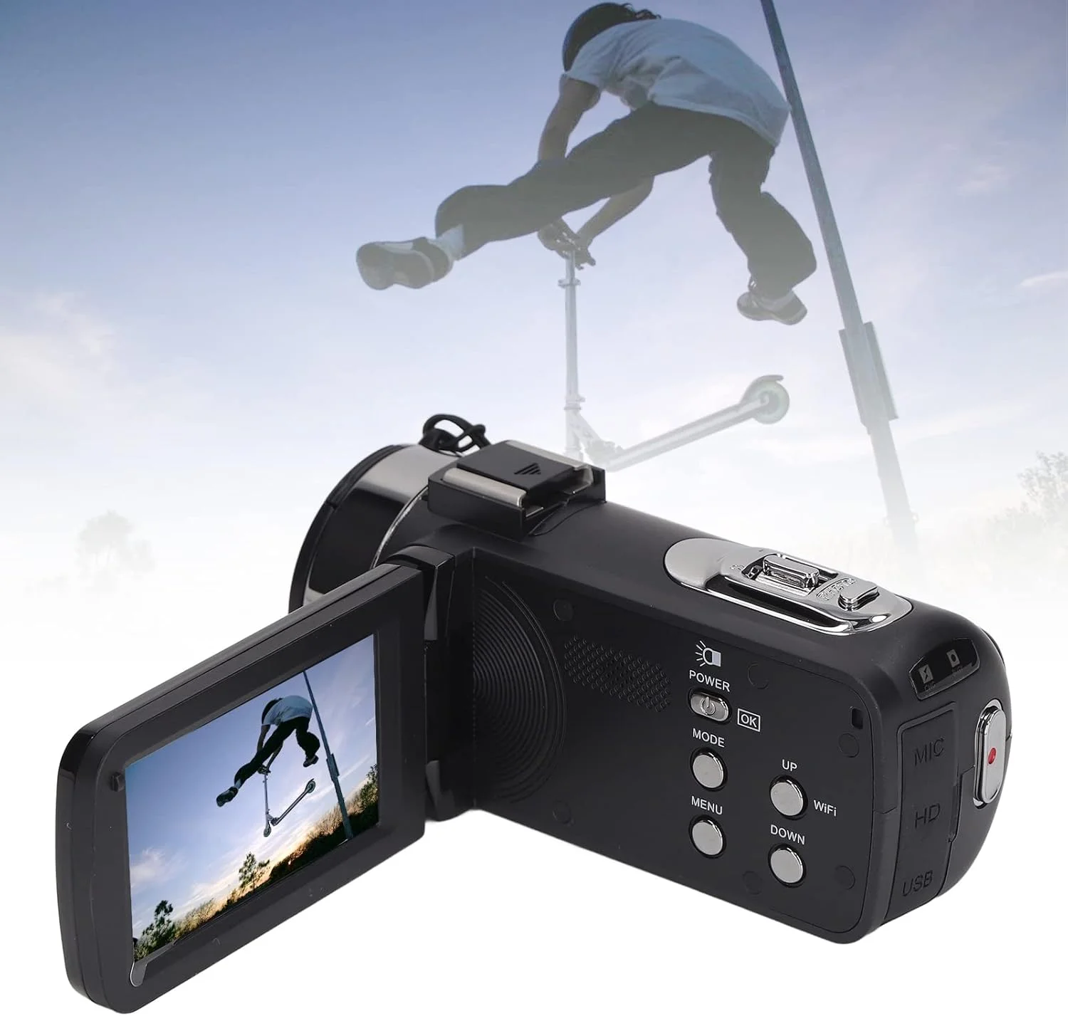 دوربین فیلمبرداری، دوربین ضبط ولاگ 2.7K 30M، دوربین فیلمبرداری با زوم دیجیتال 18 برابر و صفحه نمایش 3.0 اینچی IPS، دوربین فیلمبرداری دیجیتال WiFi با کنترل از راه دور دوربین فیلمبرداری، دوربین ضبط ولاگ 2.7K 30M، دوربین فیلمبرداری با زوم دیجیتال 18 برابر و صفحه نمایش 3.0 اینچی IPS، دوربین فیلمبرداری دیجیتال WiFi با کنترل از راه دور