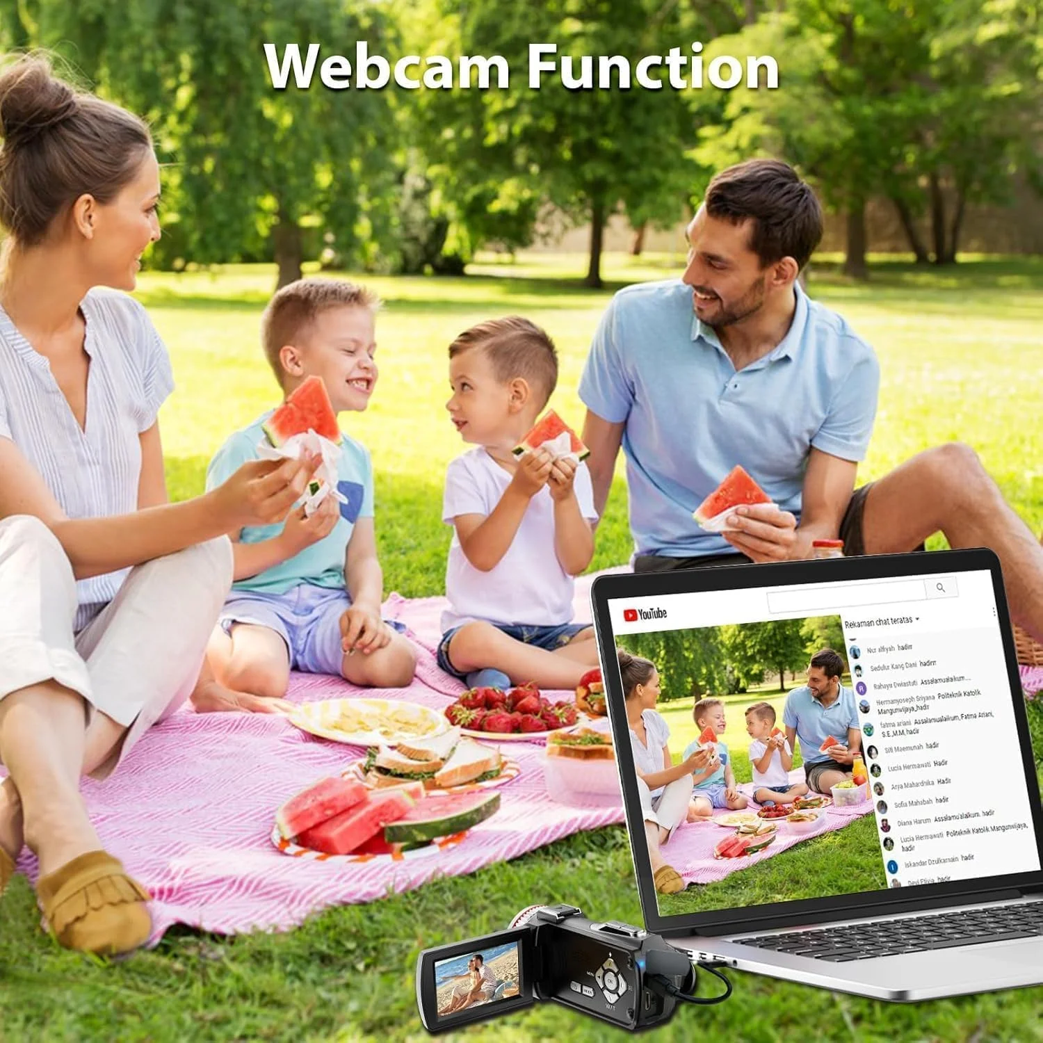 دوربین فیلمبرداری 4K 64MP با زوم دیجیتال 21X، دوربین وب کم برای وبلاگ نویسی یوتیوب، دوربین فیلمبرداری 4K با صفحه نمایش 3.0 اینچی با چرخش 270 درجه به همراه کابل HDMI، میکروفون خارجی و کارت حافظه 64 گیگابایتی دوربین فیلمبرداری 4K 64MP با زوم دیجیتال 21X، دوربین وب کم برای وبلاگ نویسی یوتیوب، دوربین فیلمبرداری 4K با صفحه نمایش 3.0 اینچی با چرخش 270 درجه به همراه کابل HDMI، میکروفون خارجی و کارت حافظه 64 گیگابایتی