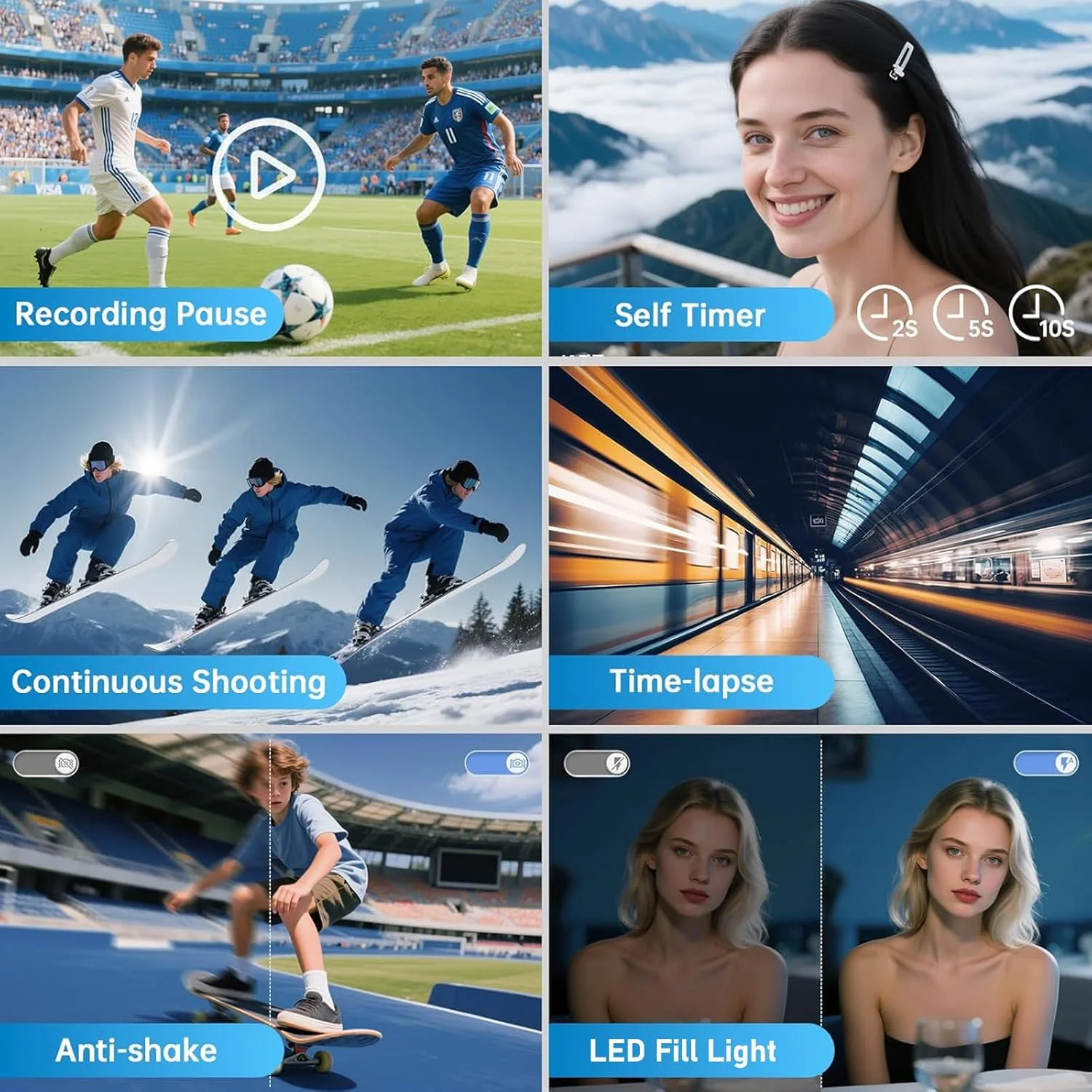 دوربین فیلمبرداری 4K 48MP با زوم دیجیتال 21X برای ولاگ در یوتیوب، دوربین فیلمبرداری با صفحه نمایش چرخان 270 درجه 3.0 اینچی، ضبط کننده ویدیو با کارت 64 گیگابایتی، 2 باتری، میکروفون، کنترل از راه دور، HDMI دوربین فیلمبرداری 4K 48MP با زوم دیجیتال 21X برای ولاگ در یوتیوب، دوربین فیلمبرداری با صفحه نمایش چرخان 270 درجه 3.0 اینچی، ضبط کننده ویدیو با کارت 64 گیگابایتی، 2 باتری، میکروفون، کنترل از راه دور، HDMI