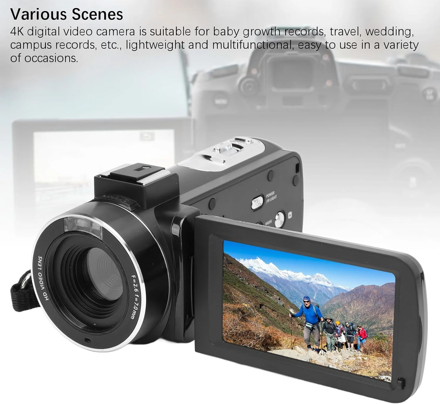 دوربین فیلمبرداری 4K، دوربین فیلمبرداری 56 مگاپیکسل HD برای وبلاگ نویسی در یوتیوب، زوم دیجیتال 18 برابر، دوربین دیجیتال 3 اینچی با میکروفون، تثبیت کننده و لنز زاویه باز دوربین فیلمبرداری 4K، دوربین فیلمبرداری 56 مگاپیکسل HD برای وبلاگ نویسی در یوتیوب، زوم دیجیتال 18 برابر، دوربین دیجیتال 3 اینچی با میکروفون، تثبیت کننده و لنز زاویه باز