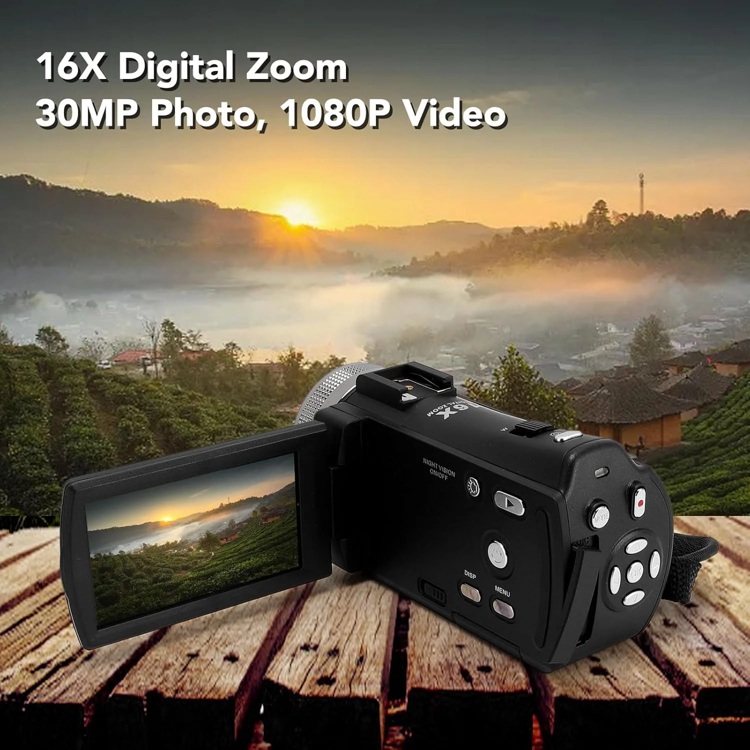 دوربین فیلمبرداری 4K، دوربین ولاگینگ دید در شب IR 30 مگاپیکسلی برای یوتیوب، ضبط کننده ویدیو با زوم دیجیتال 16X، دوربین دیجیتال صفحه نمایش 3.0 اینچی با میکروفون، ریموت دوربین فیلمبرداری 4K، دوربین ولاگینگ دید در شب IR 30 مگاپیکسلی برای یوتیوب، ضبط کننده ویدیو با زوم دیجیتال 16X، دوربین دیجیتال صفحه نمایش 3.0 اینچی با میکروفون، ریموت