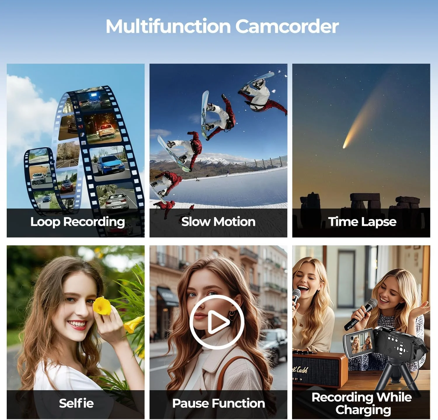 دوربین فیلمبرداری 4K 64MP برای یوتیوب، دوربین فیلمبرداری با زوم دیجیتال 18X و صفحه نمایش 3.0 اینچی 270 درجه IPS، دوربین ولاگینگ با کارت SD 32 گیگابایتی، باتری، کنترل از راه دور دوربین فیلمبرداری 4K 64MP برای یوتیوب، دوربین فیلمبرداری با زوم دیجیتال 18X و صفحه نمایش 3.0 اینچی 270 درجه IPS، دوربین ولاگینگ با کارت SD 32 گیگابایتی، باتری، کنترل از راه دور