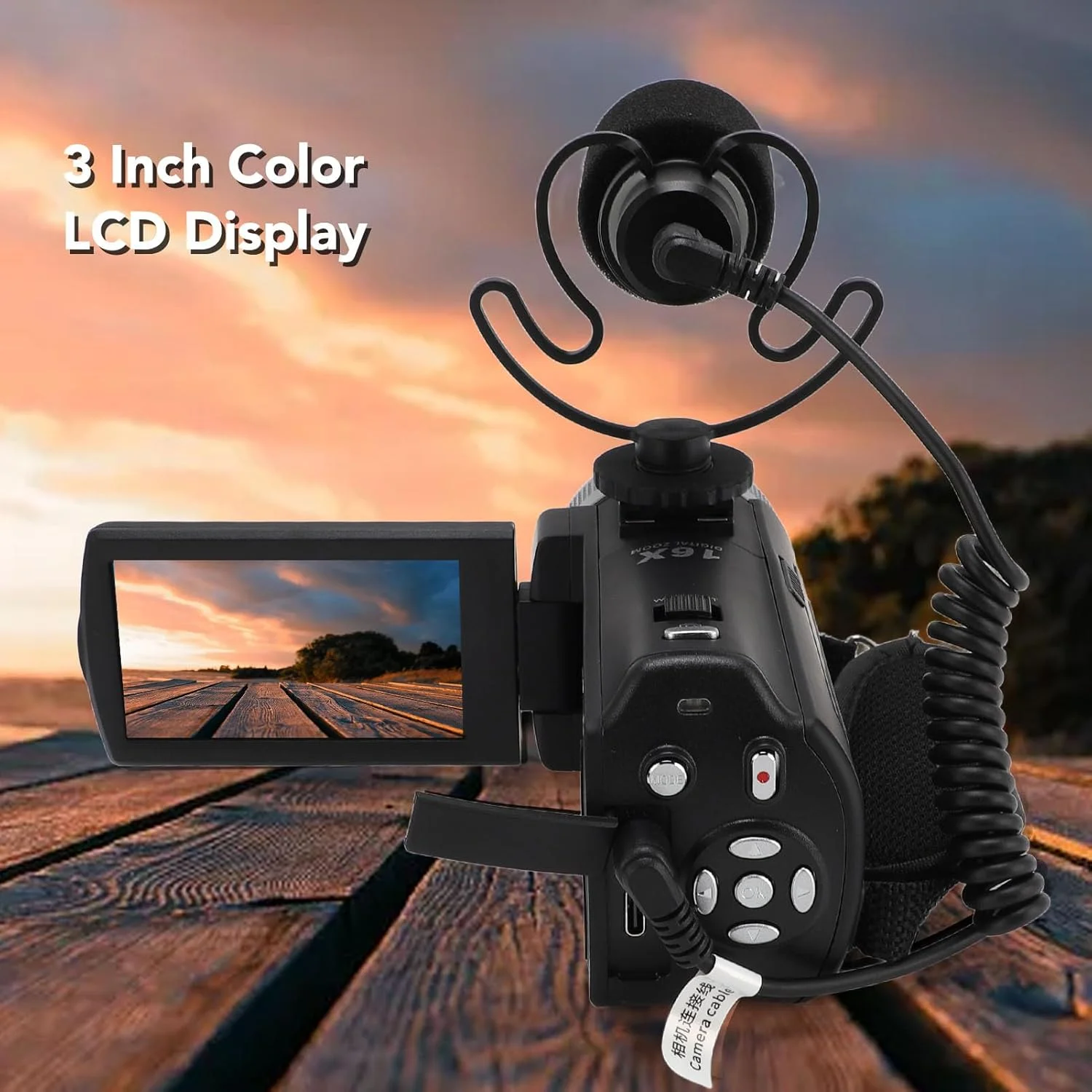 دوربین فیلمبرداری 4K، دوربین ولاگینگ دید در شب IR 30 مگاپیکسلی برای یوتیوب، ضبط کننده ویدیو با زوم دیجیتال 16X، دوربین دیجیتال صفحه نمایش 3.0 اینچی با میکروفون، ریموت دوربین فیلمبرداری 4K، دوربین ولاگینگ دید در شب IR 30 مگاپیکسلی برای یوتیوب، ضبط کننده ویدیو با زوم دیجیتال 16X، دوربین دیجیتال صفحه نمایش 3.0 اینچی با میکروفون، ریموت