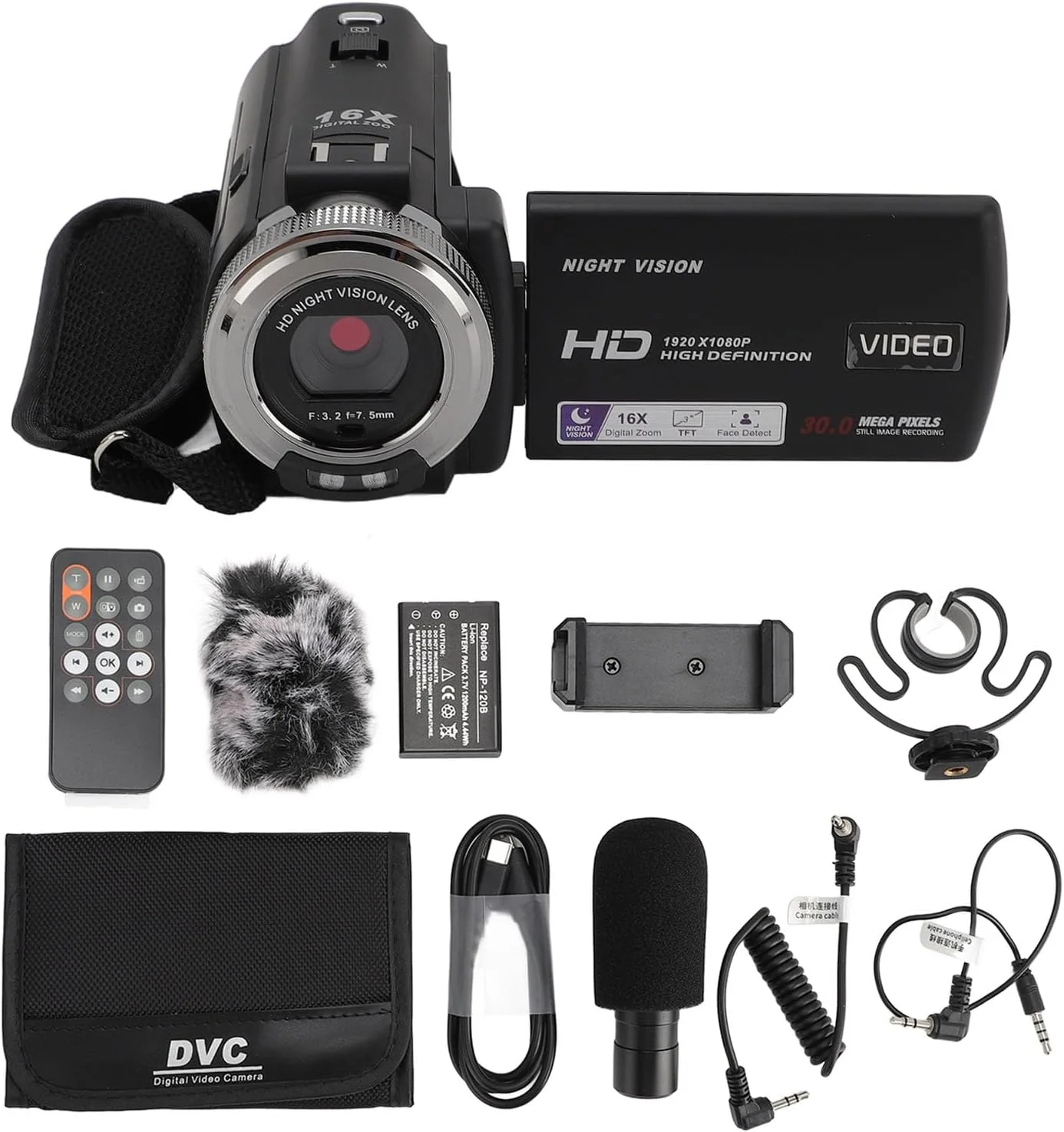 دوربین فیلمبرداری 4K، دوربین ولاگینگ دید در شب IR 30 مگاپیکسلی برای یوتیوب، ضبط کننده ویدیو با زوم دیجیتال 16X، دوربین دیجیتال صفحه نمایش 3.0 اینچی با میکروفون، ریموت دوربین فیلمبرداری 4K، دوربین ولاگینگ دید در شب IR 30 مگاپیکسلی برای یوتیوب، ضبط کننده ویدیو با زوم دیجیتال 16X، دوربین دیجیتال صفحه نمایش 3.0 اینچی با میکروفون، ریموت