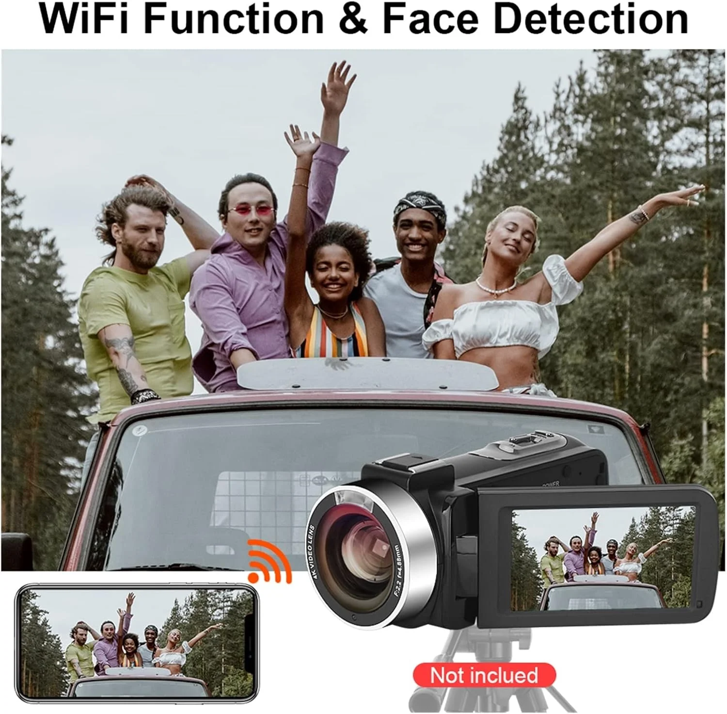 دوربین فیلمبرداری 4K Ultra HD با صفحه نمایش 3.0 اینچی، 48 مگاپیکسل، زوم دیجیتال 16 برابر، ضبط کننده ولاگ با میکروفون، دوربین فیلمبرداری وای فای، دوربین فیلمبرداری چند منظوره دوربین فیلمبرداری 4K Ultra HD با صفحه نمایش 3.0 اینچی، 48 مگاپیکسل، زوم دیجیتال 16 برابر، ضبط کننده ولاگ با میکروفون، دوربین فیلمبرداری وای فای، دوربین فیلمبرداری چند منظوره