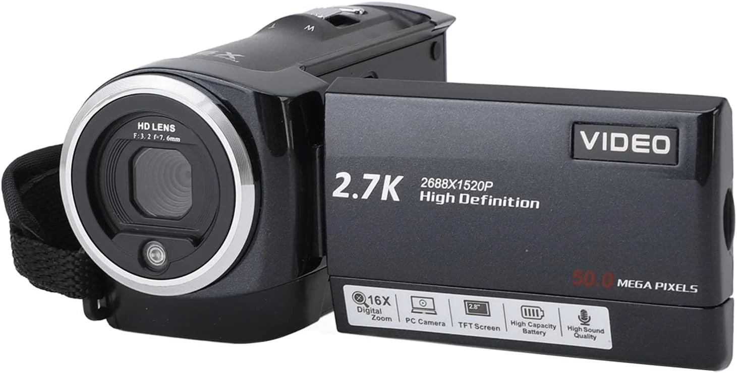 دوربین فیلمبرداری با زوم دیجیتال 16 برابر و صفحه نمایش 2.8 اینچی HD 50 مگاپیکسلی برای مسافرت های خارج از منزل