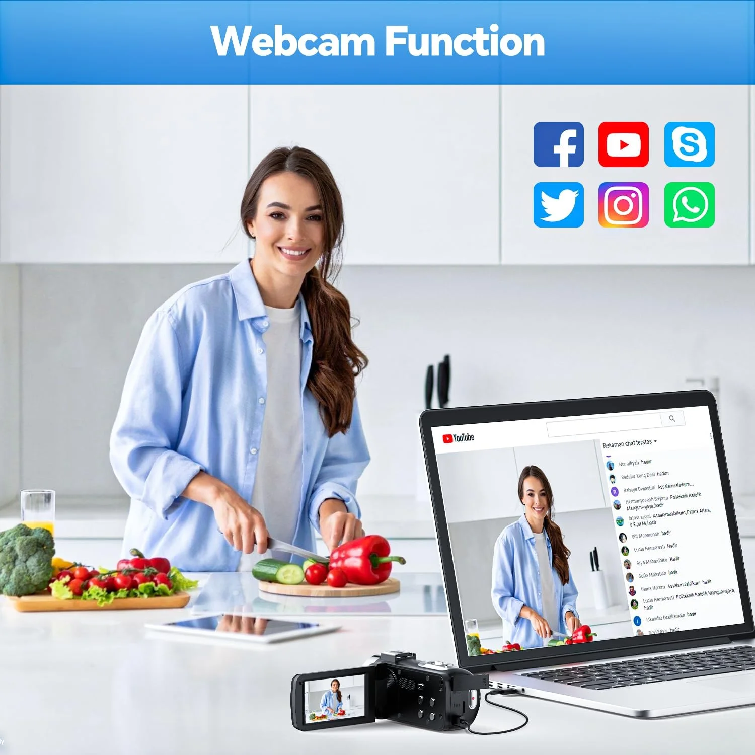 دوربین فیلمبرداری 4K کم ورلد دوربین فیلمبرداری 4K کم ورلد