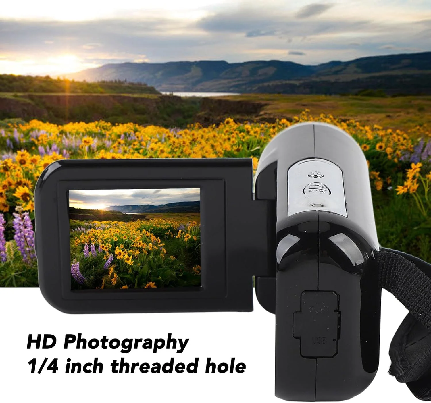 دوربین فیلمبرداری برای فیلمبرداری، دوربین فیلمبرداری 1080P 16MP با صفحه نمایش رنگی 2 اینچی، زوم 16 برابر، ضبط کننده ویدیویی ضد لرزش برای ثبت سفر، محوطه دانشگاه و رشد (مشکی) دوربین فیلمبرداری برای فیلمبرداری، دوربین فیلمبرداری 1080P 16MP با صفحه نمایش رنگی 2 اینچی، زوم 16 برابر، ضبط کننده ویدیویی ضد لرزش برای ثبت سفر، محوطه دانشگاه و رشد (مشکی)