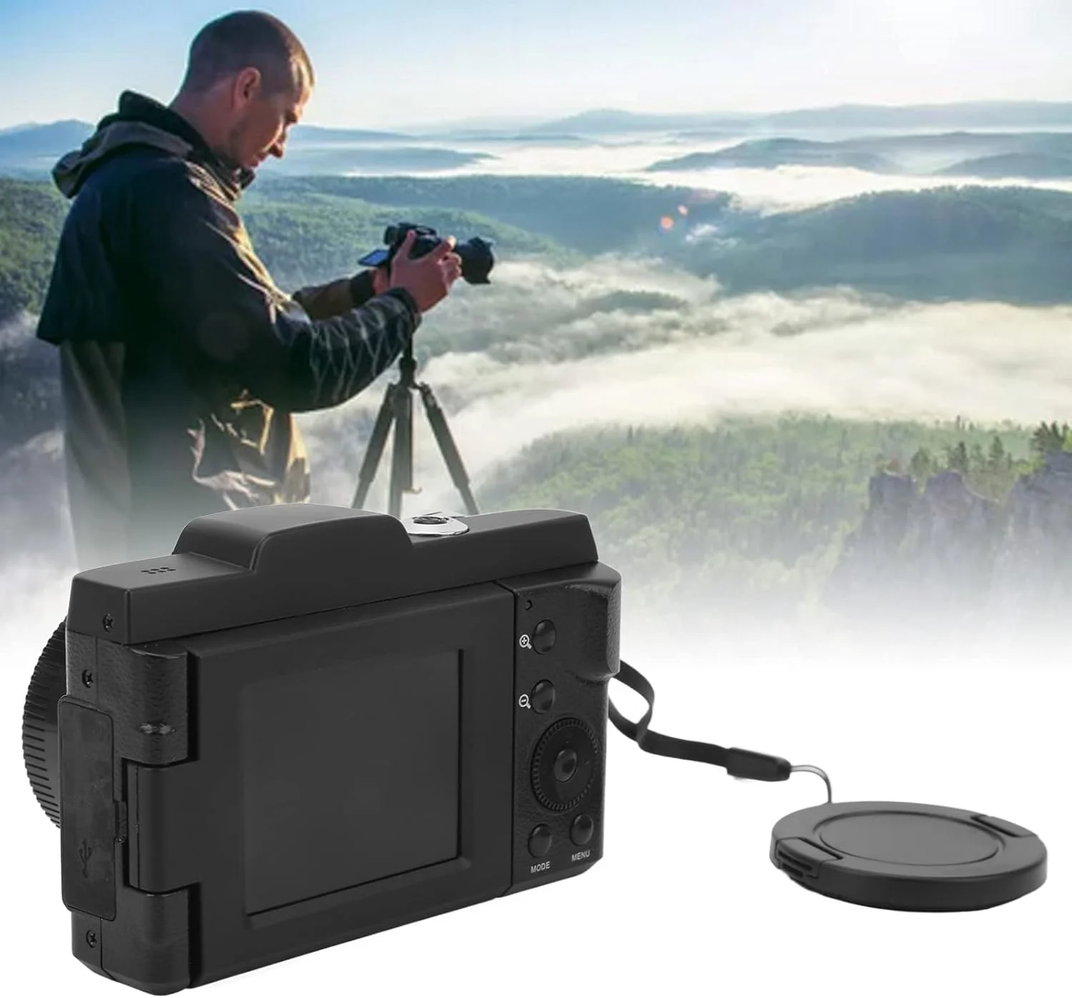 دوربین دیجیتال فیلمبرداری HD شانزده مگاپیکسلی با صفحه نمایش چرخان 180 درجه، صفحه نمایش 2.4 اینچی TFT LCD، زوم دیجیتال 16 برابر و مانت پیچی 1/4 اینچی دوربین دیجیتال فیلمبرداری HD شانزده مگاپیکسلی با صفحه نمایش چرخان 180 درجه، صفحه نمایش 2.4 اینچی TFT LCD، زوم دیجیتال 16 برابر و مانت پیچی 1/4 اینچی