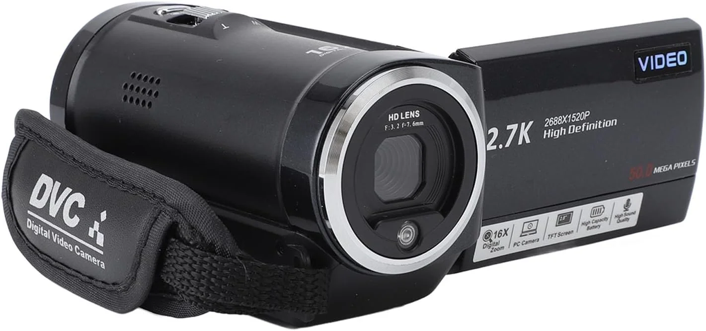 دوربین فیلمبرداری، دوربین فیلمبرداری صفحه نمایش 2.8 اینچی HD 50 مگاپیکسل با زوم دیجیتال 16 برابر برای مسافرت در فضای باز دوربین فیلمبرداری، دوربین فیلمبرداری صفحه نمایش 2.8 اینچی HD 50 مگاپیکسل با زوم دیجیتال 16 برابر برای مسافرت در فضای باز