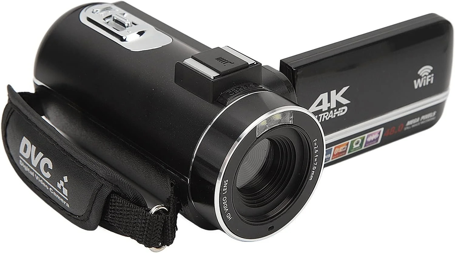 دوربین فیلمبرداری ciciglow، دوربین فیلمبرداری دیجیتال HD 4K 48 مگاپیکسل زوم دیجیتال 18X صفحه لمسی 3.0 اینچی دوربین ولاگینگ WiFi با کنترل از راه دور، باتری 1500mAh