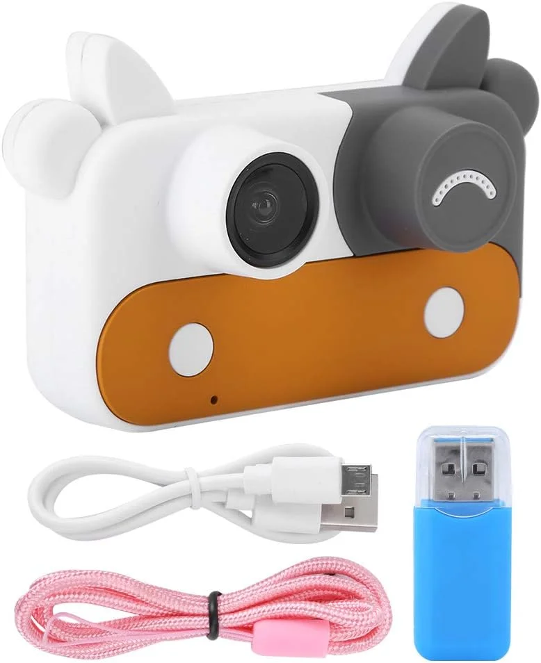 دوربین کودک TLX-KC103 طرح گاو، کیفیت بالا HD WIFI 1080P، هدیه تولد، ضبط کننده ویدیو، پشتیبانی از کارت حافظه 32 گیگابایتی