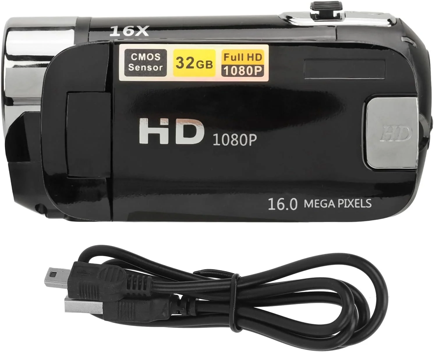 دوربین دیجیتال مقاوم کرایفوکت مدل D90، دوربین دیجیتال 16 مگاپیکسلی 1080P، دوربین فیلمبرداری با صفحه نمایش چرخان 2.4 اینچی با نور پرکننده، ضبط کننده ویدئو HD با زوم 16X برای ضبط رشد کودک، مسافرت، عروسی