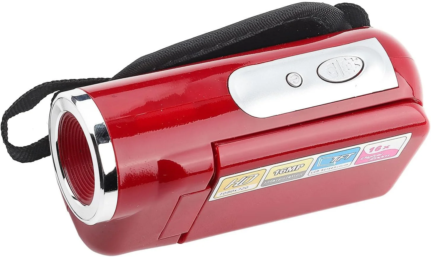 دوربین فیلمبرداری دیجیتال Cryfokt، دوربین فیلمبرداری دیجیتال عکاسی بادوام با اندازه کوچک، صفحه نمایش TFT LCD قابل حمل، مناسب برای تولد، استفاده در فضای باز، دوچرخه سواری و دویدن (قرمز) دوربین فیلمبرداری دیجیتال Cryfokt، دوربین فیلمبرداری دیجیتال عکاسی بادوام با اندازه کوچک، صفحه نمایش TFT LCD قابل حمل، مناسب برای تولد، استفاده در فضای باز، دوچرخه سواری و دویدن (قرمز)