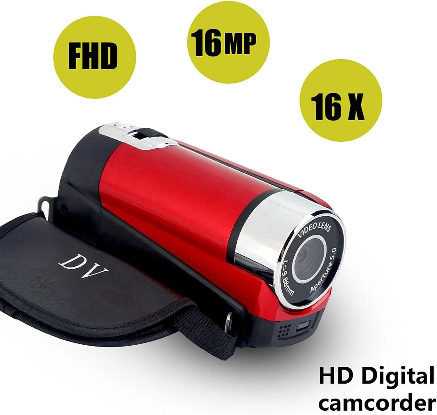 دوربین فیلمبرداری Denash، دوربین ضبط فیلمبرداری فول اچ دی 1080P، دوربین فیلمبرداری دیجیتال دستی با صفحه نمایش رنگی 2.7 اینچی قابل چرخش 270 درجه برای بزرگسالان، کودکان و مبتدیان (قرمز) دوربین فیلمبرداری Denash، دوربین ضبط فیلمبرداری فول اچ دی 1080P، دوربین فیلمبرداری دیجیتال دستی با صفحه نمایش رنگی 2.7 اینچی قابل چرخش 270 درجه برای بزرگسالان، کودکان و مبتدیان (قرمز)