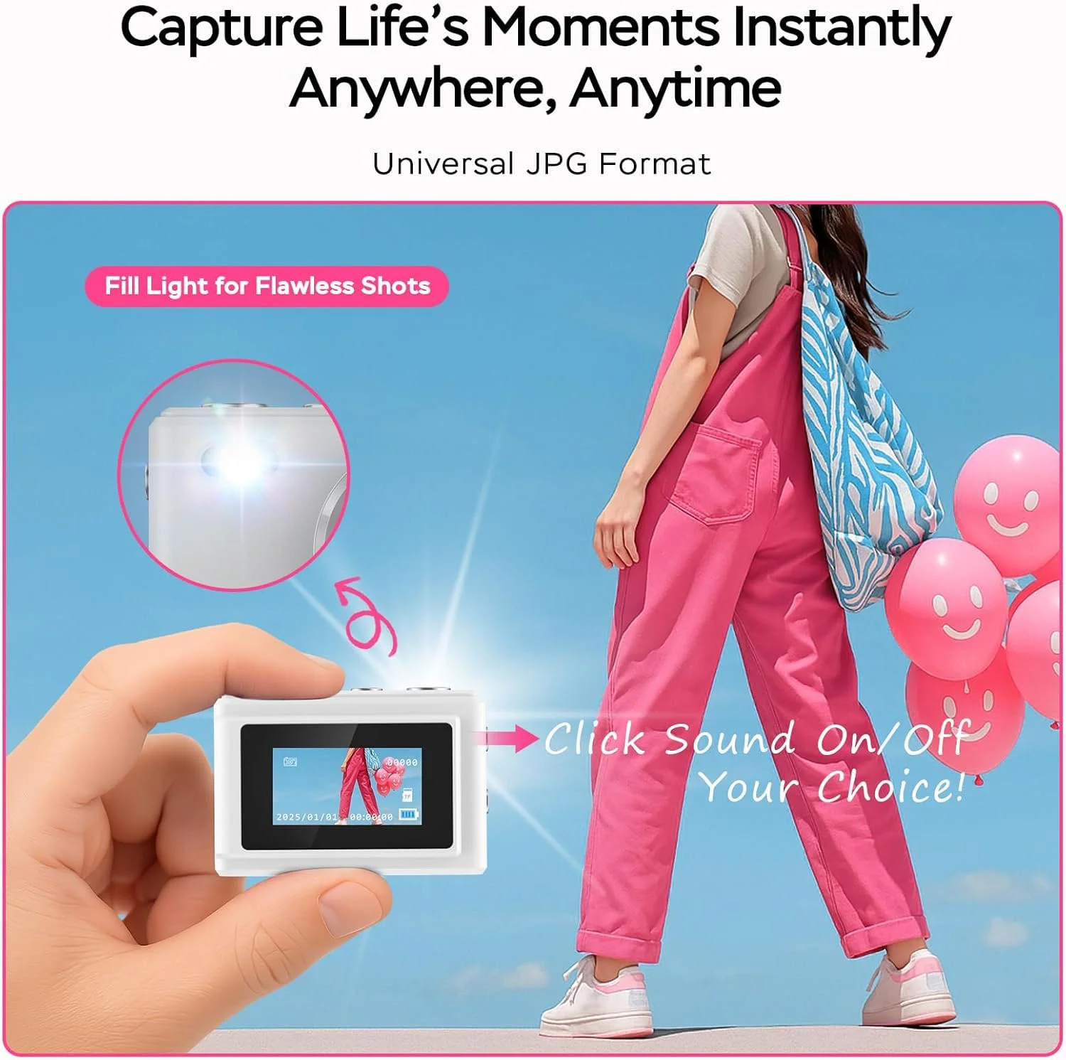 دوربین کوچک 1080P HD ضبط کننده ویدئو - دوربین فیلمبرداری دیجیتال جاکلیدی با کارت 64 گیگابایتی، صفحه نمایش HD 0.96 اینچی، عمر باتری طولانی، دوربین کوچک فوق قابل حمل برای سفر/ولاگ/عکس های شب (سفید) دوربین کوچک 1080P HD ضبط کننده ویدئو - دوربین فیلمبرداری دیجیتال جاکلیدی با کارت 64 گیگابایتی، صفحه نمایش HD 0.96 اینچی، عمر باتری طولانی، دوربین کوچک فوق قابل حمل برای سفر/ولاگ/عکس های شب (سفید)