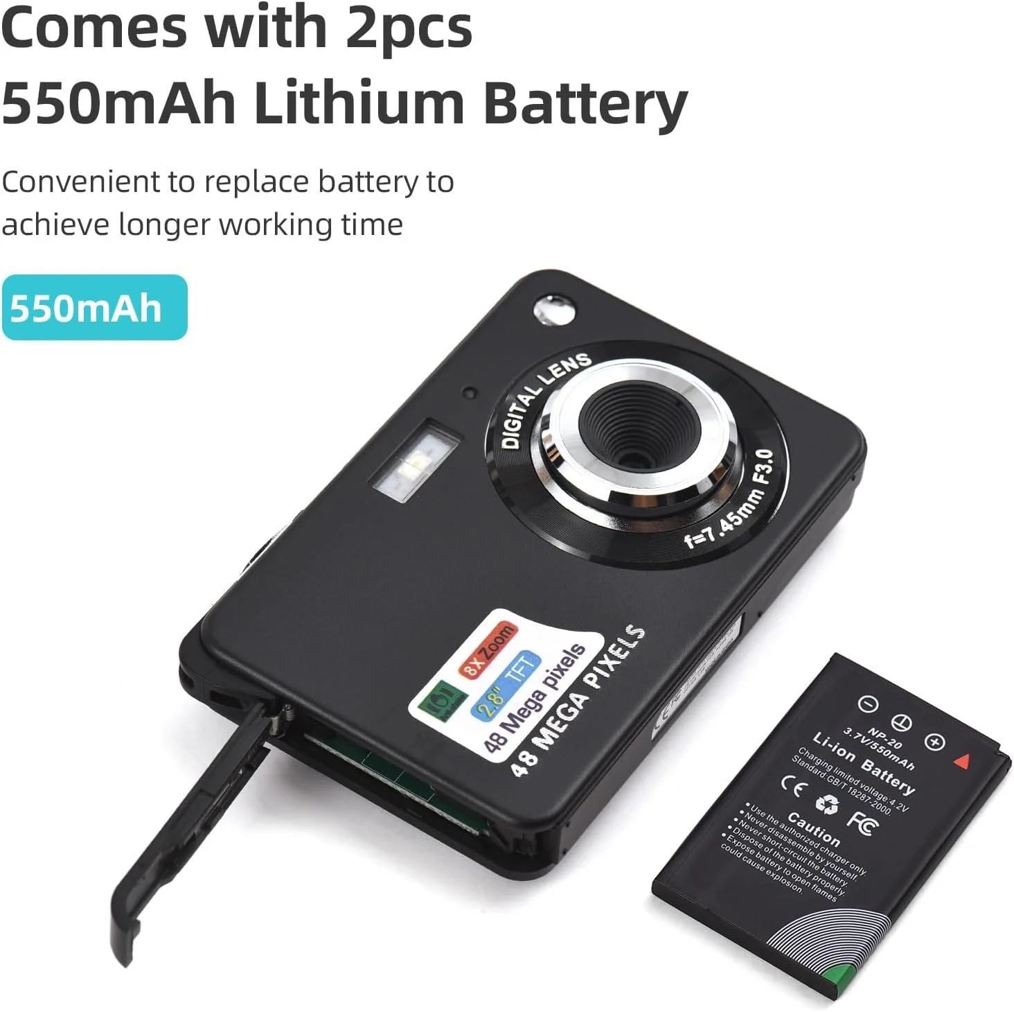 دوربین فیلمبرداری دیجیتال 4K با فوکوس خودکار 48 مگاپیکسل، زوم 16 برابر، تشخیص چهره، ثبت لبخند، فلاش داخلی به همراه 2 عدد باتری، مناسب جشن ها و کودکان دوربین فیلمبرداری دیجیتال 4K با فوکوس خودکار 48 مگاپیکسل، زوم 16 برابر، تشخیص چهره، ثبت لبخند، فلاش داخلی به همراه 2 عدد باتری، مناسب جشن ها و کودکان