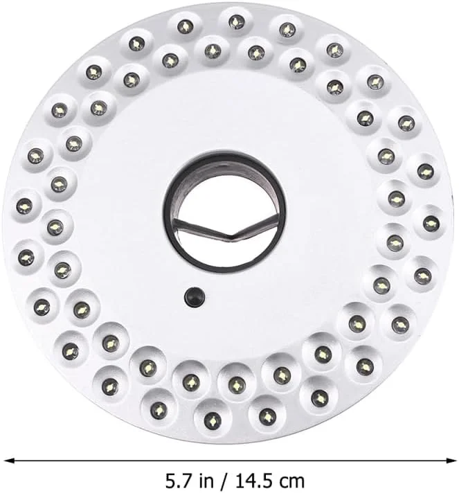 چراغ دیسکی ال ای دی فضای باز آنگولی، چراغ میله چتر با باتری برای چادرهای کمپینگ و پاسیوها برای استفاده اضطراری، دارای قلاب آویز آسان، نقره ای چراغ دیسکی ال ای دی فضای باز آنگولی، چراغ میله چتر با باتری برای چادرهای کمپینگ و پاسیوها برای استفاده اضطراری، دارای قلاب آویز آسان، نقره ای