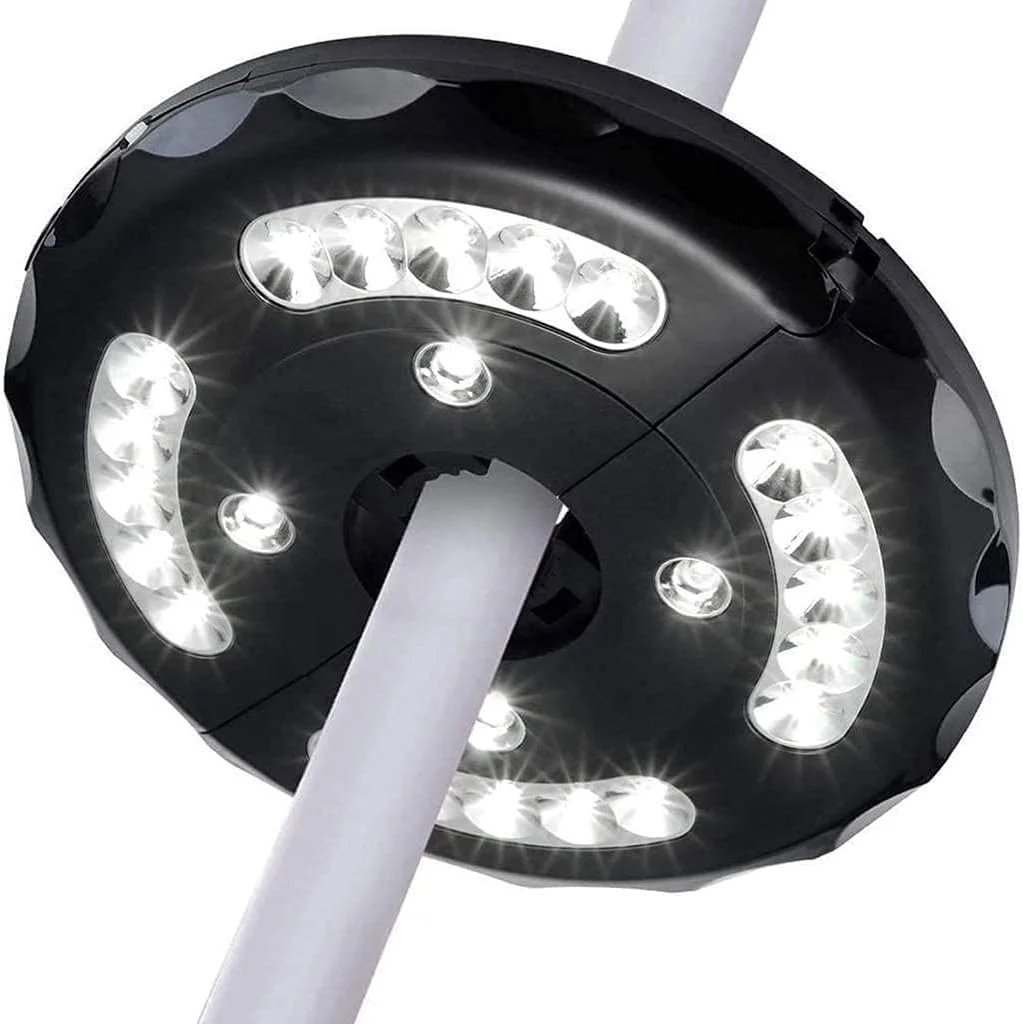 چراغ چتری دکوری پاسیو، چراغ چتری پاسیو قابل شارژ، 24 چراغ ال ای دی 3 حالت چراغ میله چتر بی سیم با عملکرد USB برای چادرهای کمپینگ یا سایر مصارف فضای باز، دو برابر کردن راحتی چراغ چتری دکوری پاسیو، چراغ چتری پاسیو قابل شارژ، 24 چراغ ال ای دی 3 حالت چراغ میله چتر بی سیم با عملکرد USB برای چادرهای کمپینگ یا سایر مصارف فضای باز، دو برابر کردن راحتی