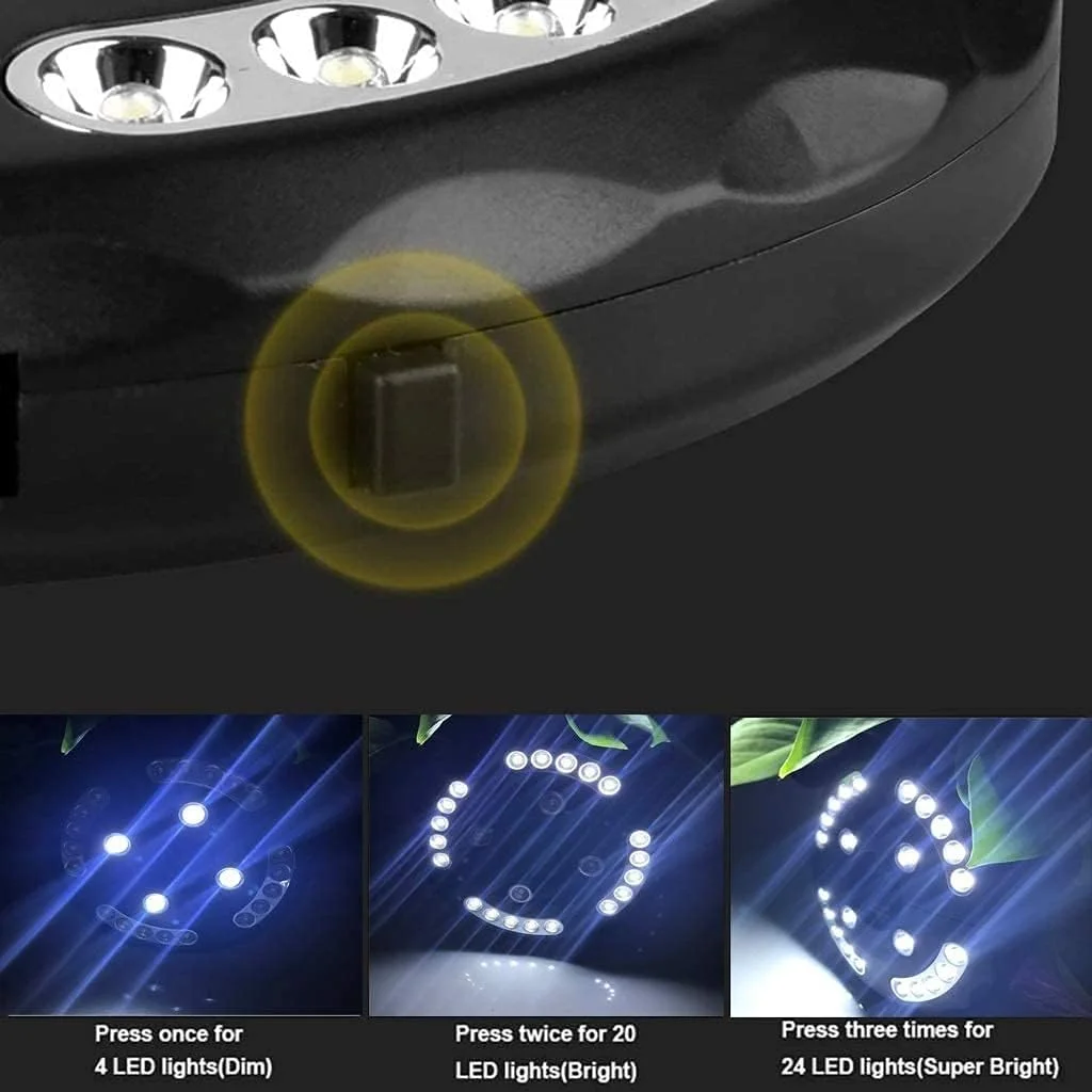 چراغ چتری دکوری پاسیو، چراغ چتری پاسیو قابل شارژ، 24 چراغ ال ای دی 3 حالت چراغ میله چتر بی سیم با عملکرد USB برای چادرهای کمپینگ یا سایر مصارف فضای باز، دو برابر کردن راحتی