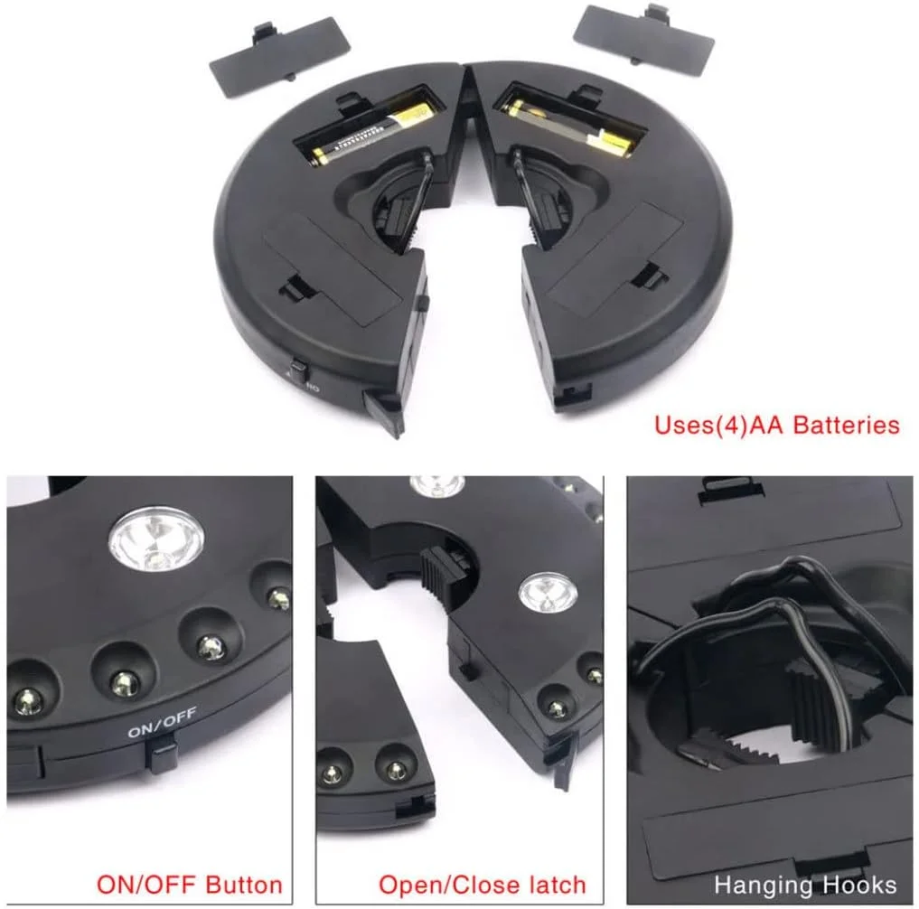 چراغ های چتری فضای باز، چراغ های میله ای چتر پاسیو بی سیم، روشنایی چادرها (بدون باتری)، چراغ های چتری ال ای دی