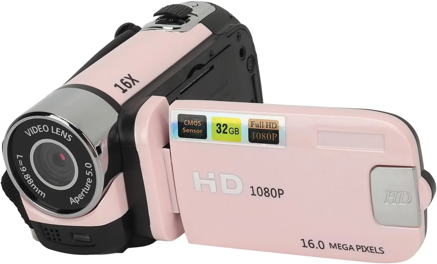 دوربین دیجیتال 16 مگاپیکسلی D90 1080P با صفحه نمایش چرخان 2.4 اینچی، فیلمبرداری با زوم 16X HD و نور پرکننده مناسب برای رشد کودک، مسافرت، عروسی (گلگون) دوربین دیجیتال 16 مگاپیکسلی D90 1080P با صفحه نمایش چرخان 2.4 اینچی، فیلمبرداری با زوم 16X HD و نور پرکننده مناسب برای رشد کودک، مسافرت، عروسی (گلگون)