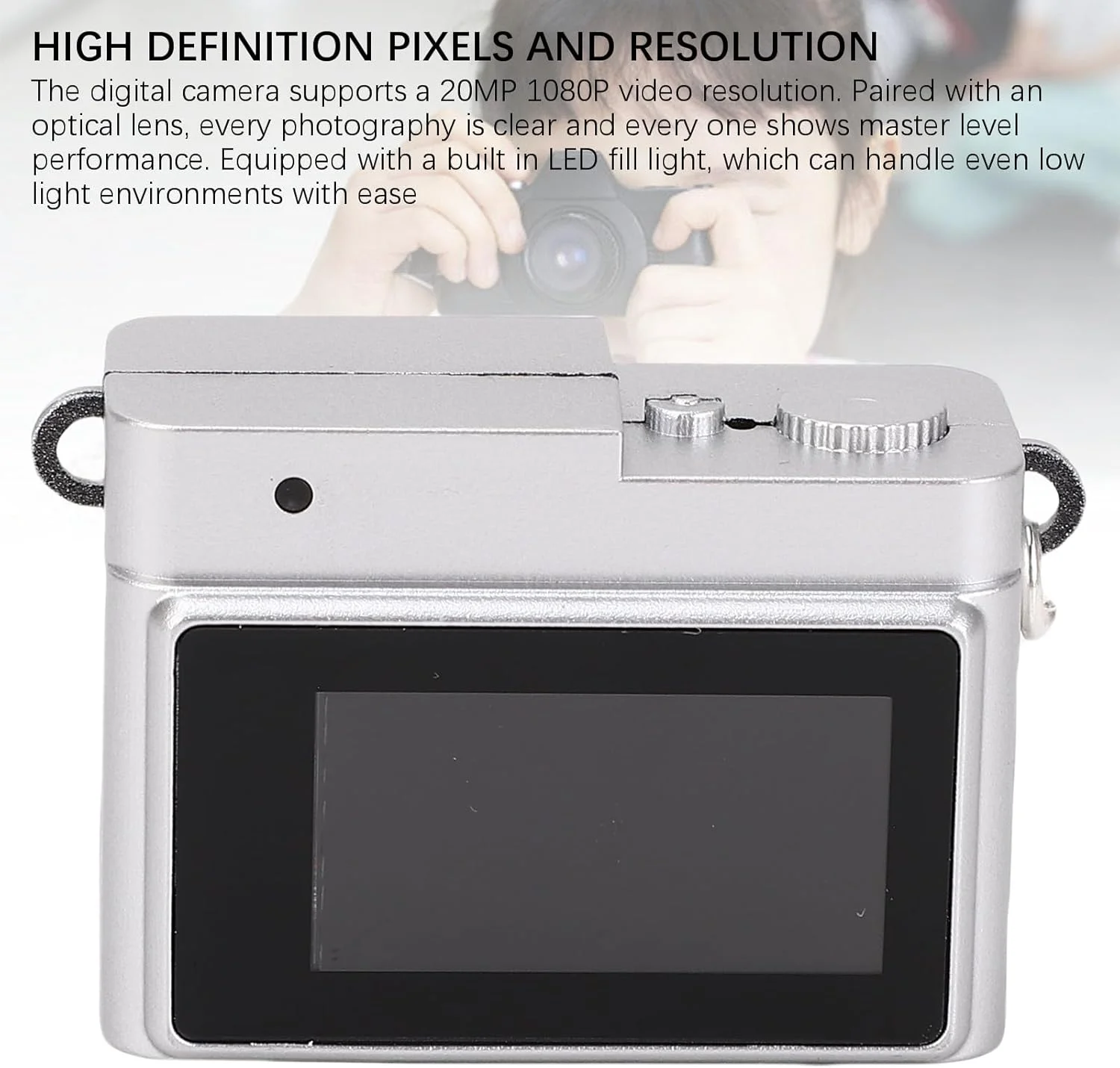 دوربین دیجیتال کوچک جاکلیدی 1080P 20MP با صفحه نمایش 0.96 اینچی، دوربین فیلمبرداری قابل شارژ USB برای سفر، دوچرخه سواری، ماجراجویی در فضای باز، چراغ LED، اشتراک گذاری Type-C (مشکی) دوربین دیجیتال کوچک جاکلیدی 1080P 20MP با صفحه نمایش 0.96 اینچی، دوربین فیلمبرداری قابل شارژ USB برای سفر، دوچرخه سواری، ماجراجویی در فضای باز، چراغ LED، اشتراک گذاری Type-C (مشکی)