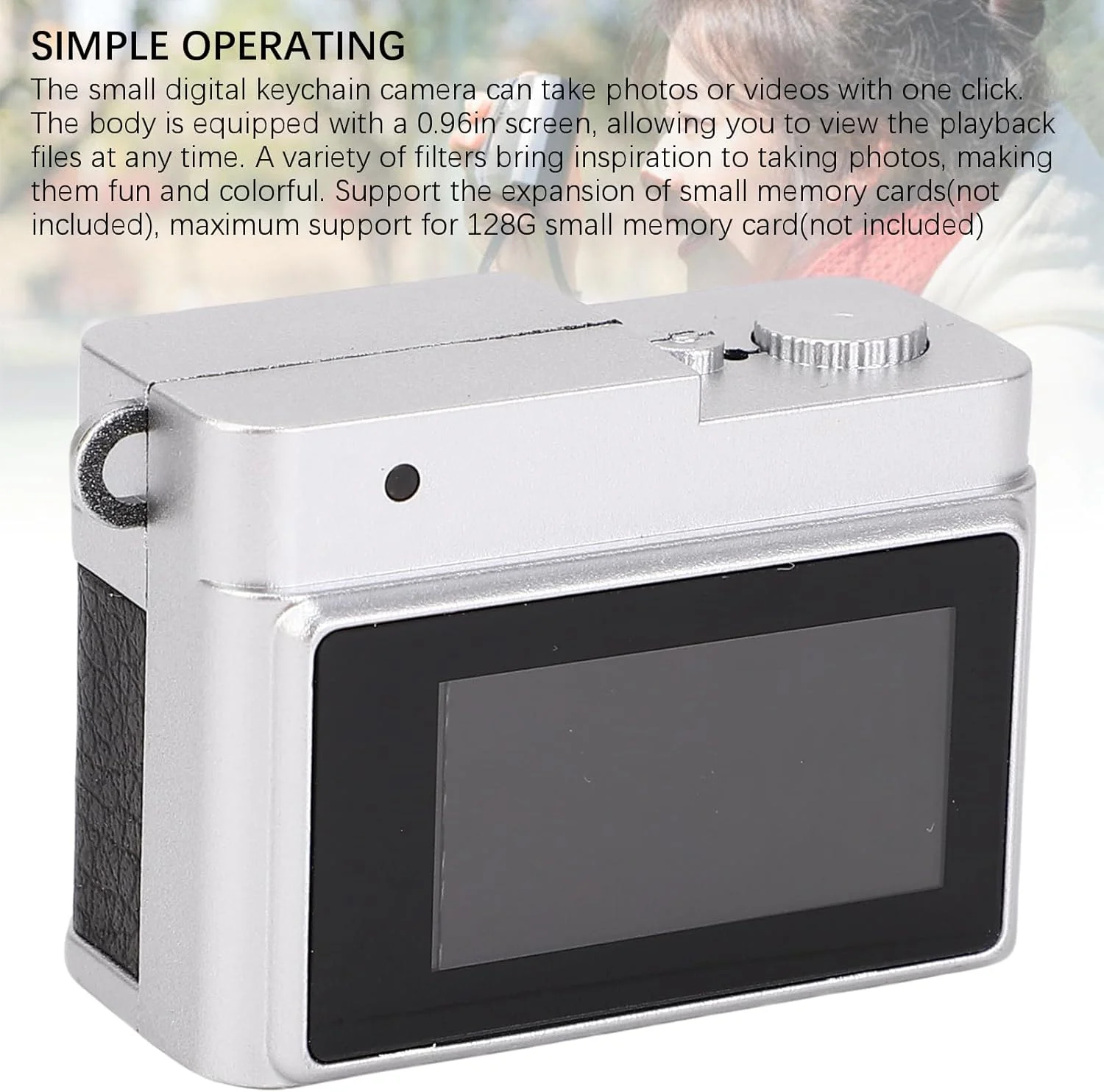 دوربین دیجیتال کوچک جاکلیدی 1080P 20MP با صفحه نمایش 0.96 اینچی، دوربین فیلمبرداری قابل شارژ USB برای سفر، دوچرخه سواری، ماجراجویی در فضای باز، چراغ LED، اشتراک گذاری Type-C (مشکی) دوربین دیجیتال کوچک جاکلیدی 1080P 20MP با صفحه نمایش 0.96 اینچی، دوربین فیلمبرداری قابل شارژ USB برای سفر، دوچرخه سواری، ماجراجویی در فضای باز، چراغ LED، اشتراک گذاری Type-C (مشکی)