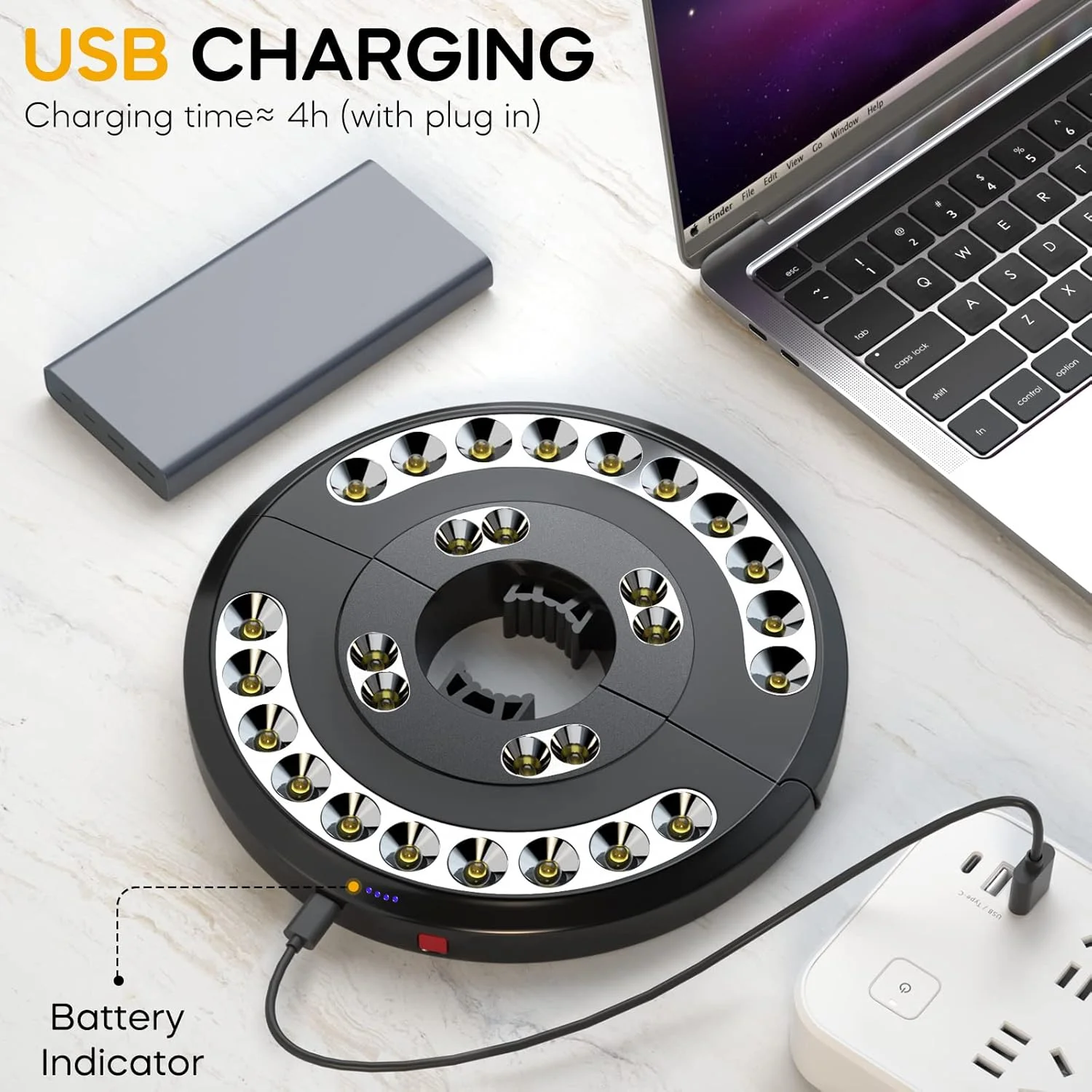 چراغ چتر آفتابی Eletorot - چراغ های شارژی فضای باز برای دکور، چراغ میز 28 LED با 3 حالت نورپردازی، لوازم جانبی خنک استخر پاسیو دکور حیاط خلوت