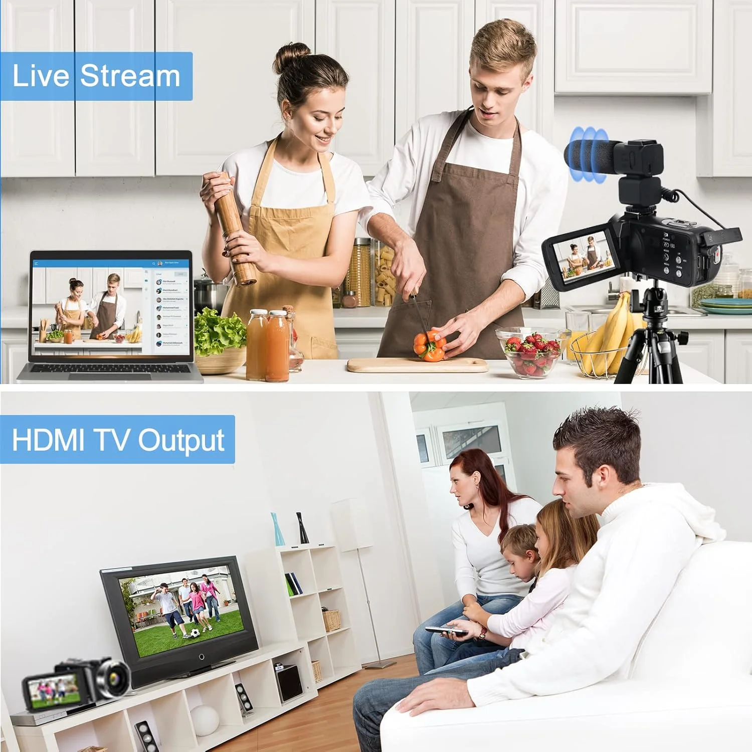 دوربین فیلمبرداری 4K UHD با کیفیت 48 مگاپیکسل، زوم دیجیتال 18X، وای فای، دید در شب، عملکرد وب کم، کنترل از راه دور 2.4G، چند منظوره برای ولاگ، یوتیوب و تماس ویدیویی دوربین فیلمبرداری 4K UHD با کیفیت 48 مگاپیکسل، زوم دیجیتال 18X، وای فای، دید در شب، عملکرد وب کم، کنترل از راه دور 2.4G، چند منظوره برای ولاگ، یوتیوب و تماس ویدیویی