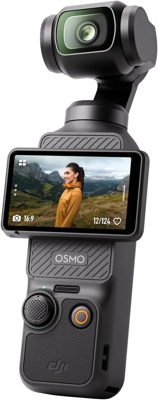 دوربین فیلمبرداری DJI Osmo Pocket 3 با سنسور CMOS 1 اینچی و ویدئو 4K/120fps، تثبیت کننده 3 محوره، ردیابی چهره/اشیاء، فوکوس سریع، صفحه لمسی چرخان 2 اینچی، نسخه امارات