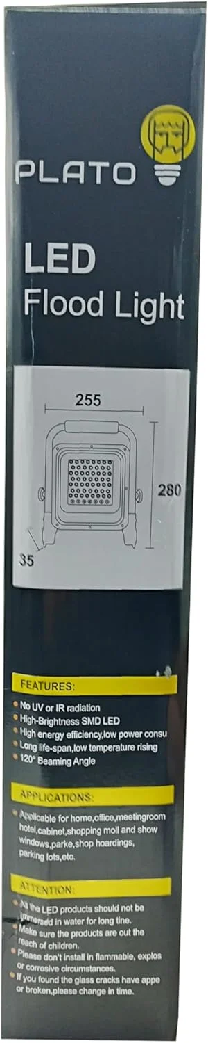 چراغ پروژکتور ال ای دی، 6000K سفید یخی | نورپردازی بیرونی با روشنایی بالا | صرفه جویی در انرژی (300W-280 * 255 * 35)