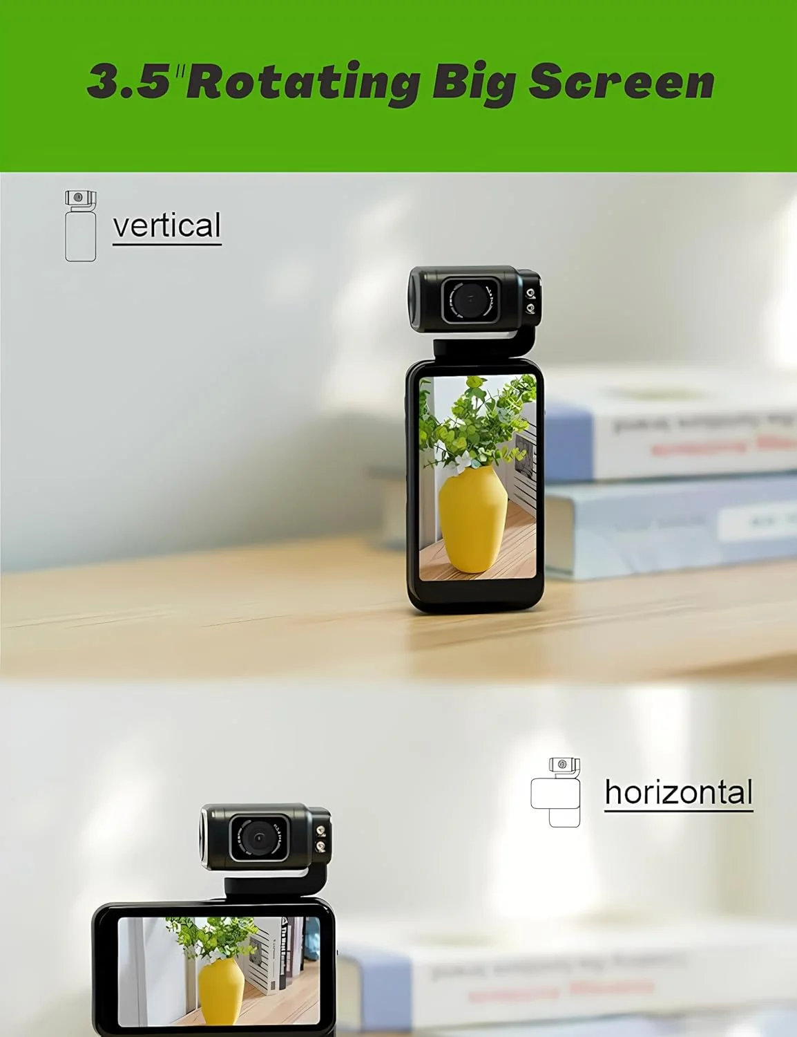 دوربین فیلمبرداری Dpofirs 5K 30fps Ultra HD با حسگر CMOS 1/2.5 اینچی، دوربین ولاگ با صفحه لمسی 3.5 اینچی، دوربین فیلمبرداری با باتری 3250 میلی آمپر ساعتی، اتصال WiFi، زوم دیجیتال 10 برابر دوربین فیلمبرداری Dpofirs 5K 30fps Ultra HD با حسگر CMOS 1/2.5 اینچی، دوربین ولاگ با صفحه لمسی 3.5 اینچی، دوربین فیلمبرداری با باتری 3250 میلی آمپر ساعتی، اتصال WiFi، زوم دیجیتال 10 برابر