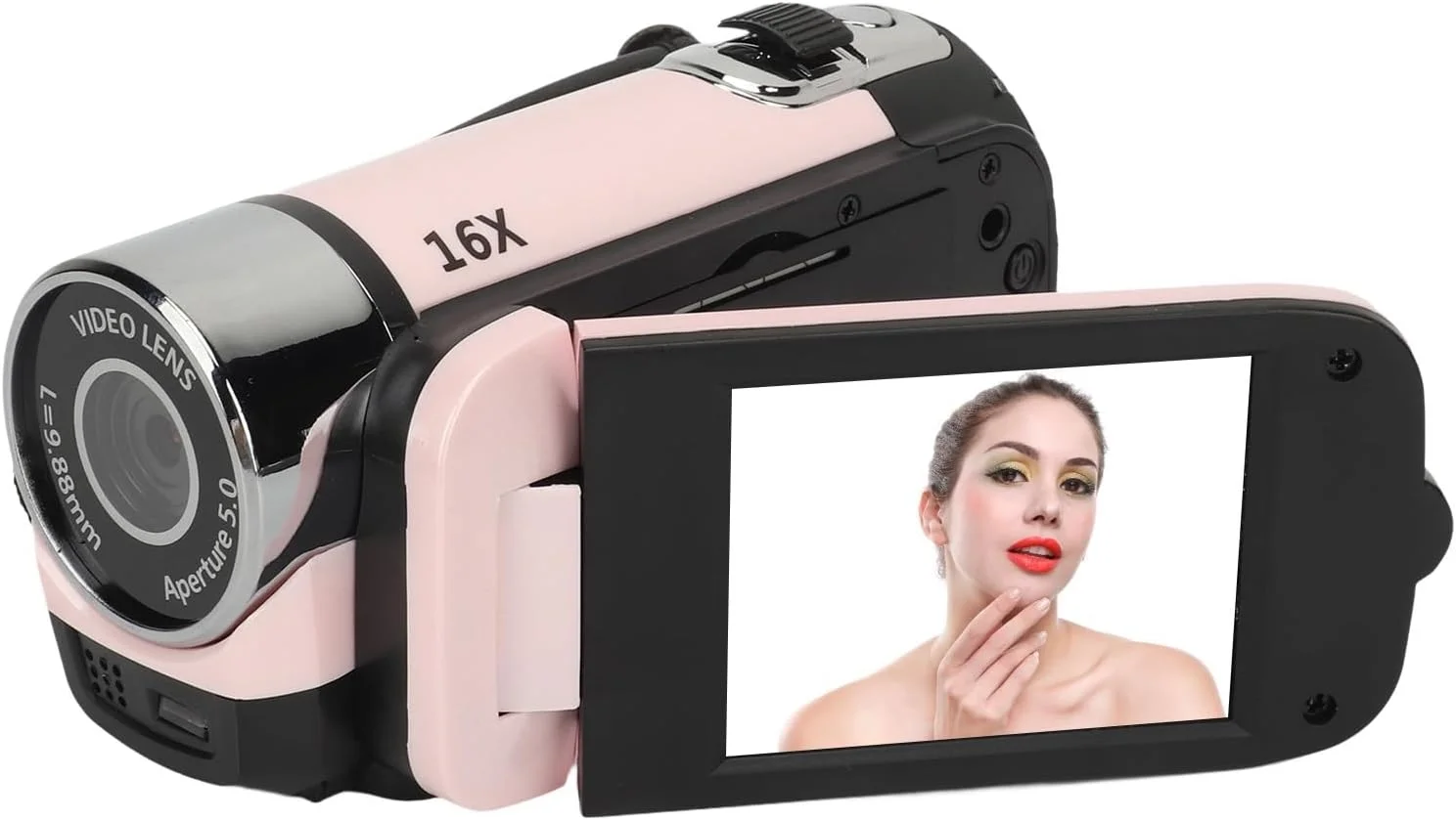 دوربین فیلمبرداری قدیمی EIMSOAH، دوربین فیلمبرداری 16 مگاپیکسلی، دوربین دیجیتال 1080P، دوربین فیلمبرداری با صفحه نمایش چرخان 2.4 اینچی، ضبط کننده ویدئو HD با زوم 16X با نور پرکننده برای نوجوانان، مبتدیان و بزرگسالان