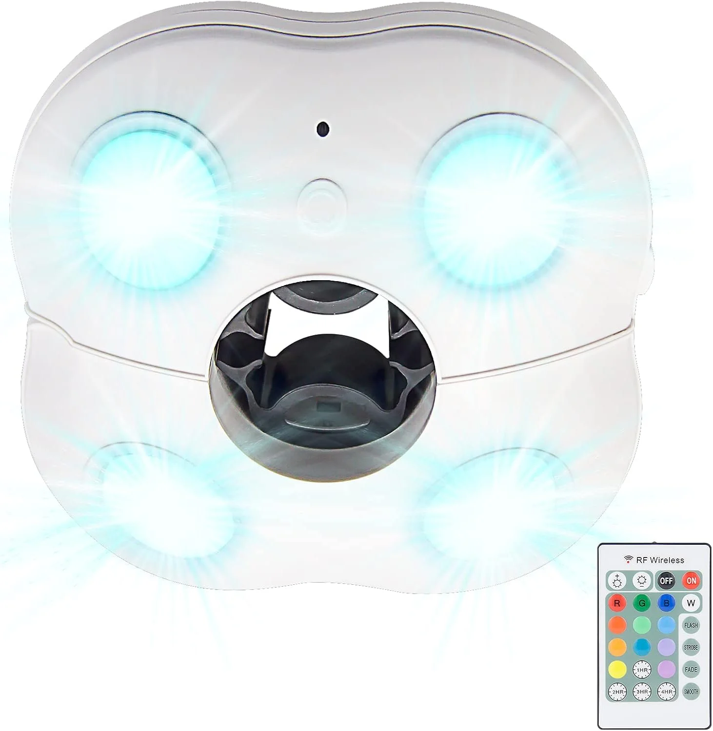 چراغ چتری ال ای دی HONWELL، چراغ چتر پایه دار، چراغ چتر باغی دیمر دار، چراغ فضای باز پاسیو با باتری و کنترل از راه دور RF با 12 رنگ قابل تغییر