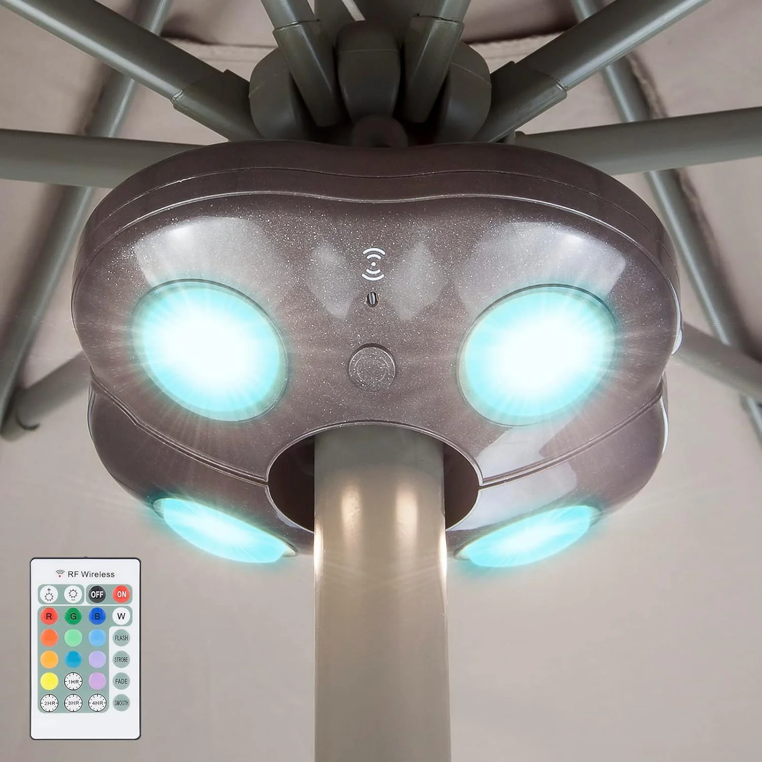 چراغ چتری LED هانول با 20 LED فوق العاده روشن، 12 تغییر رنگ، کنترل از راه دور RF، با باتری کار می کند، ایده آل برای فعالیت های خارج از منزل